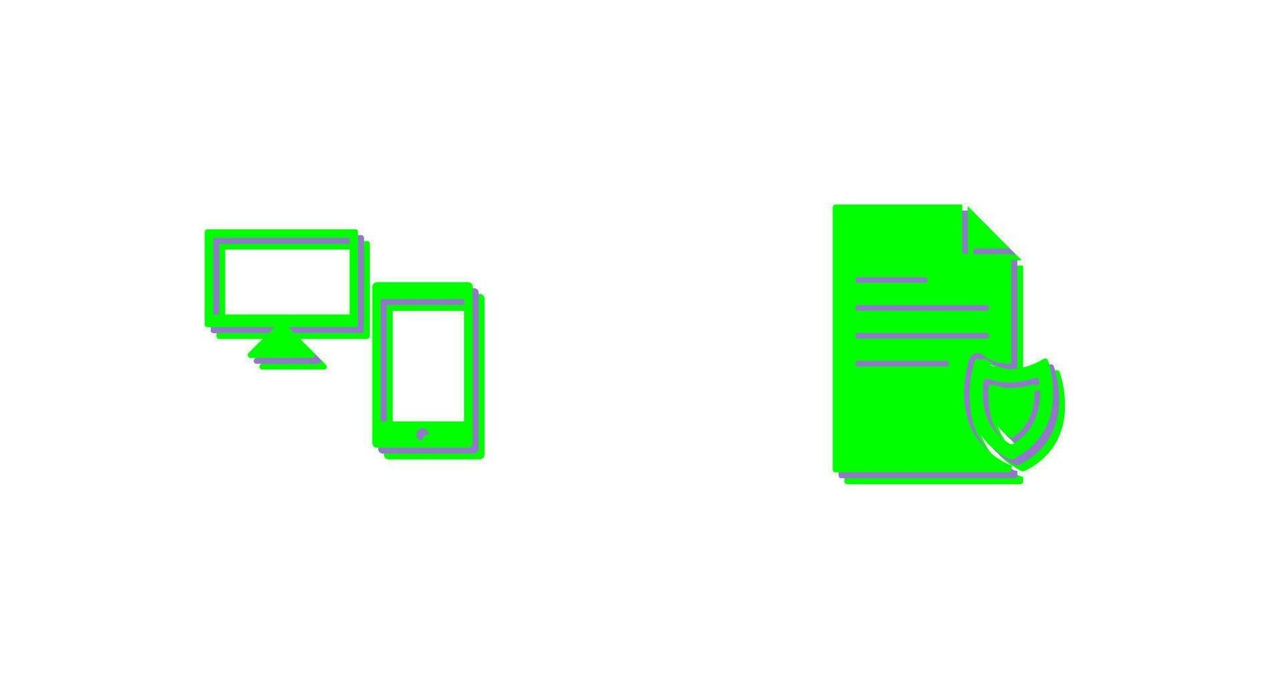 devices and private document  Icon vector