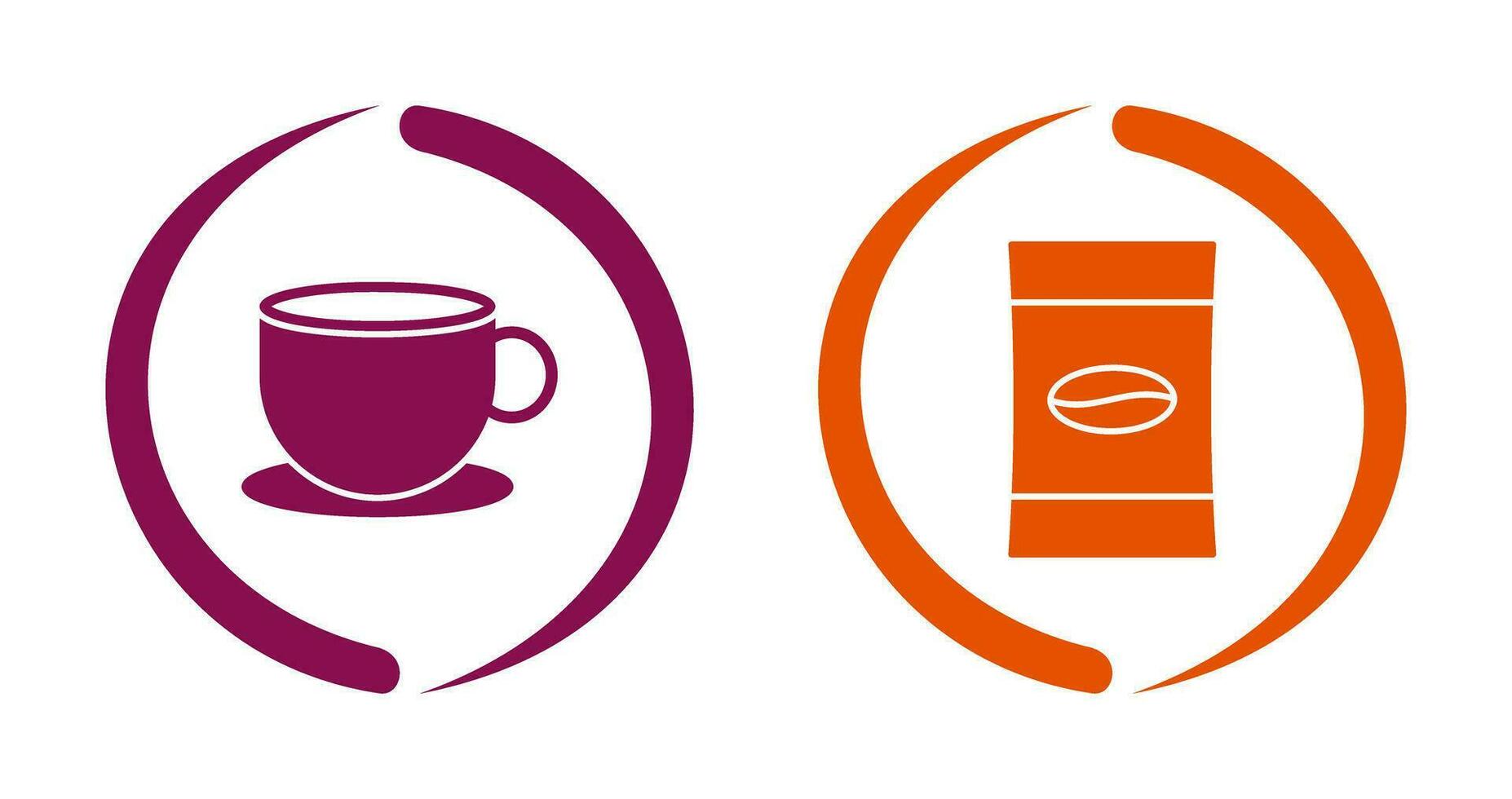 tea and coffee packet Icon vector