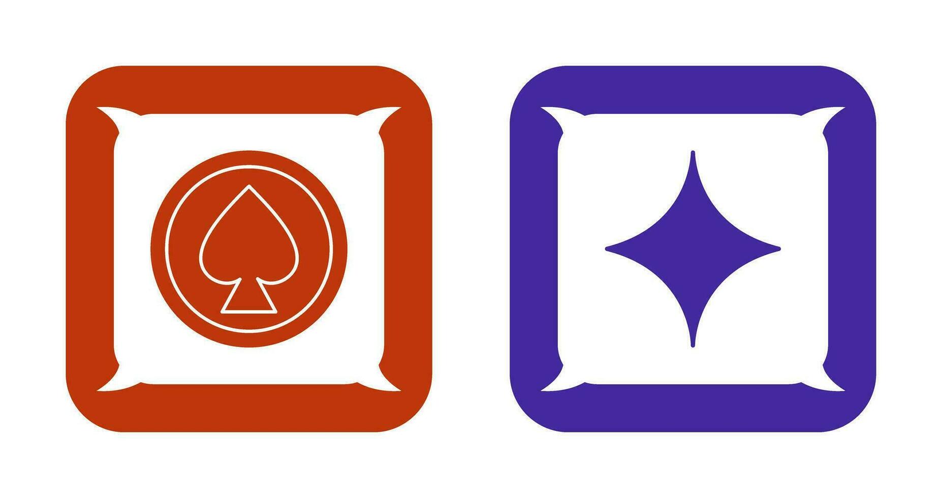 Spade and Diamond Icon vector