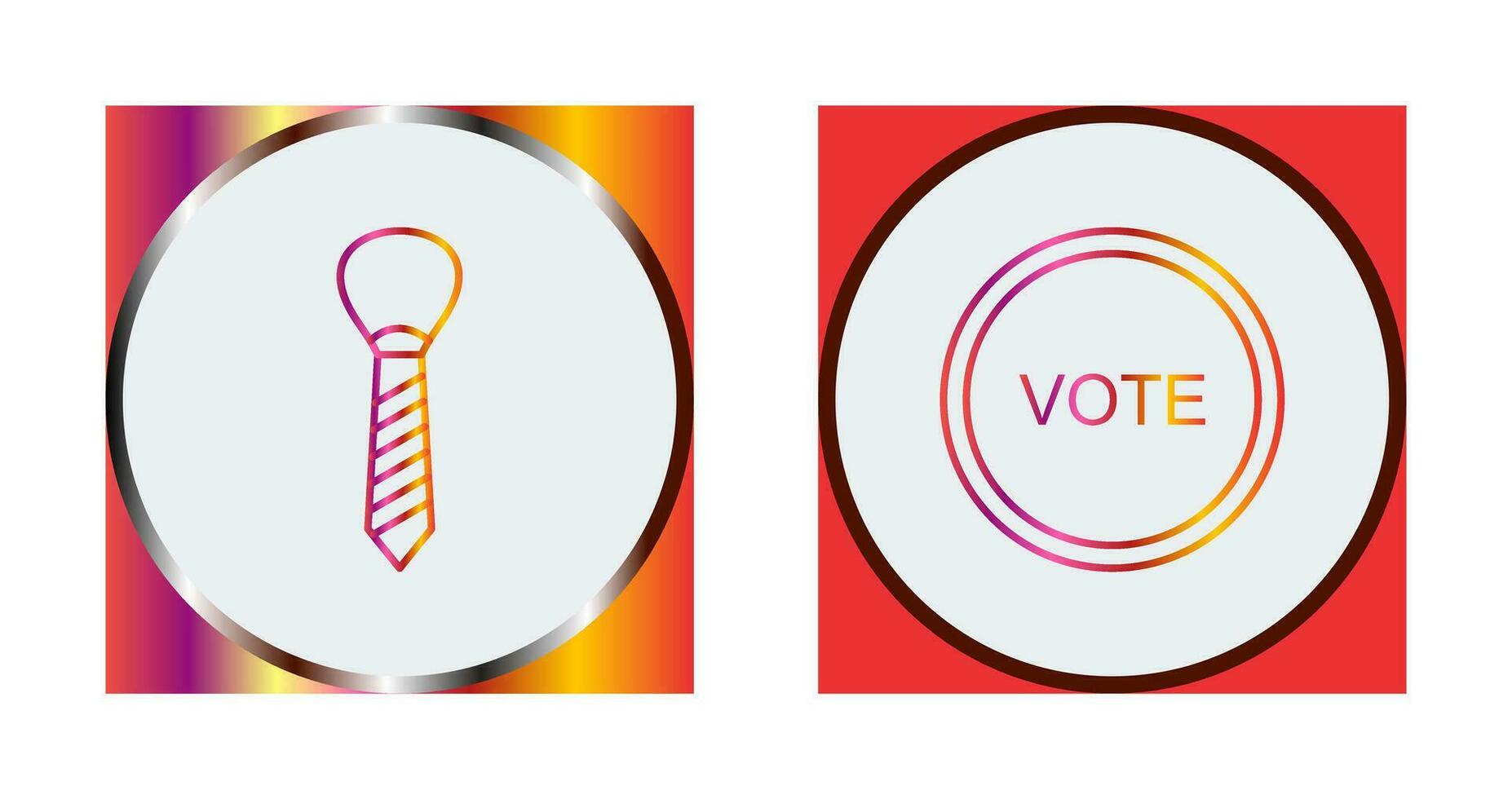 Corbata y votar enlace icono vector