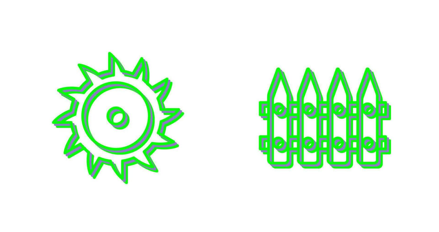 Saw Blade and Fence Icon vector