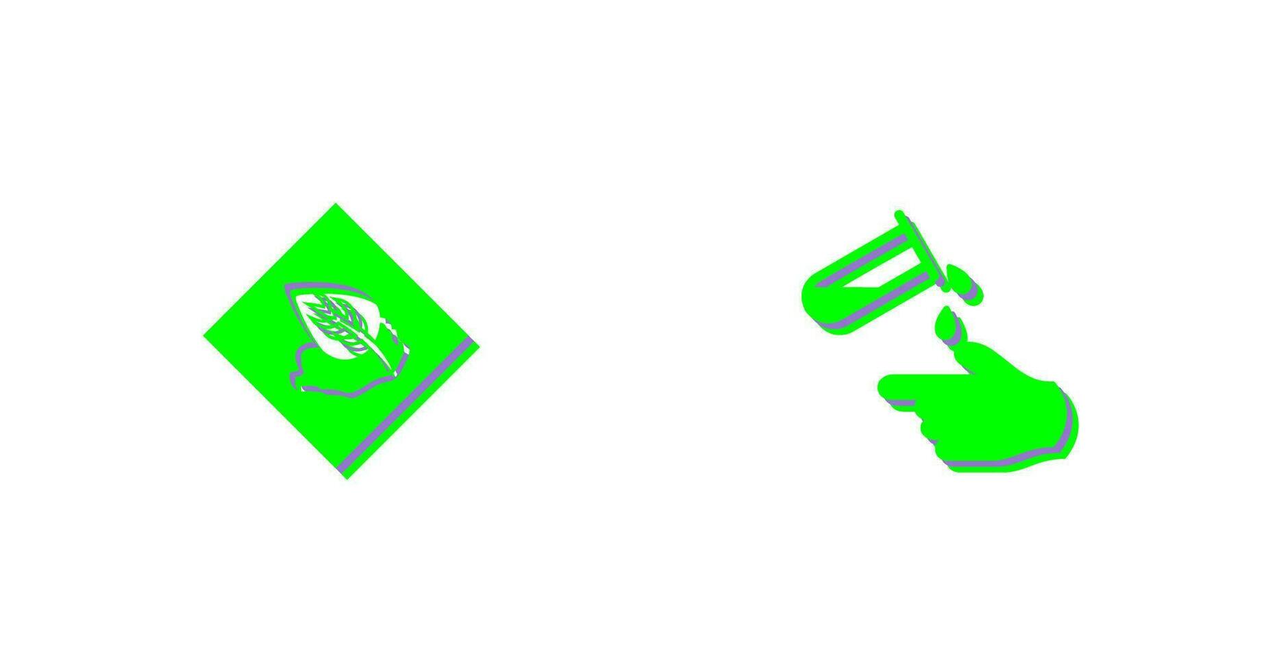 Environment hazard and Corrosive hazard  Icon vector
