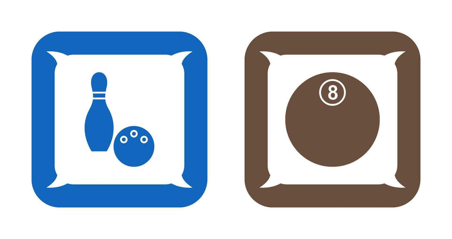 Bowling and Eight Ball Icon vector