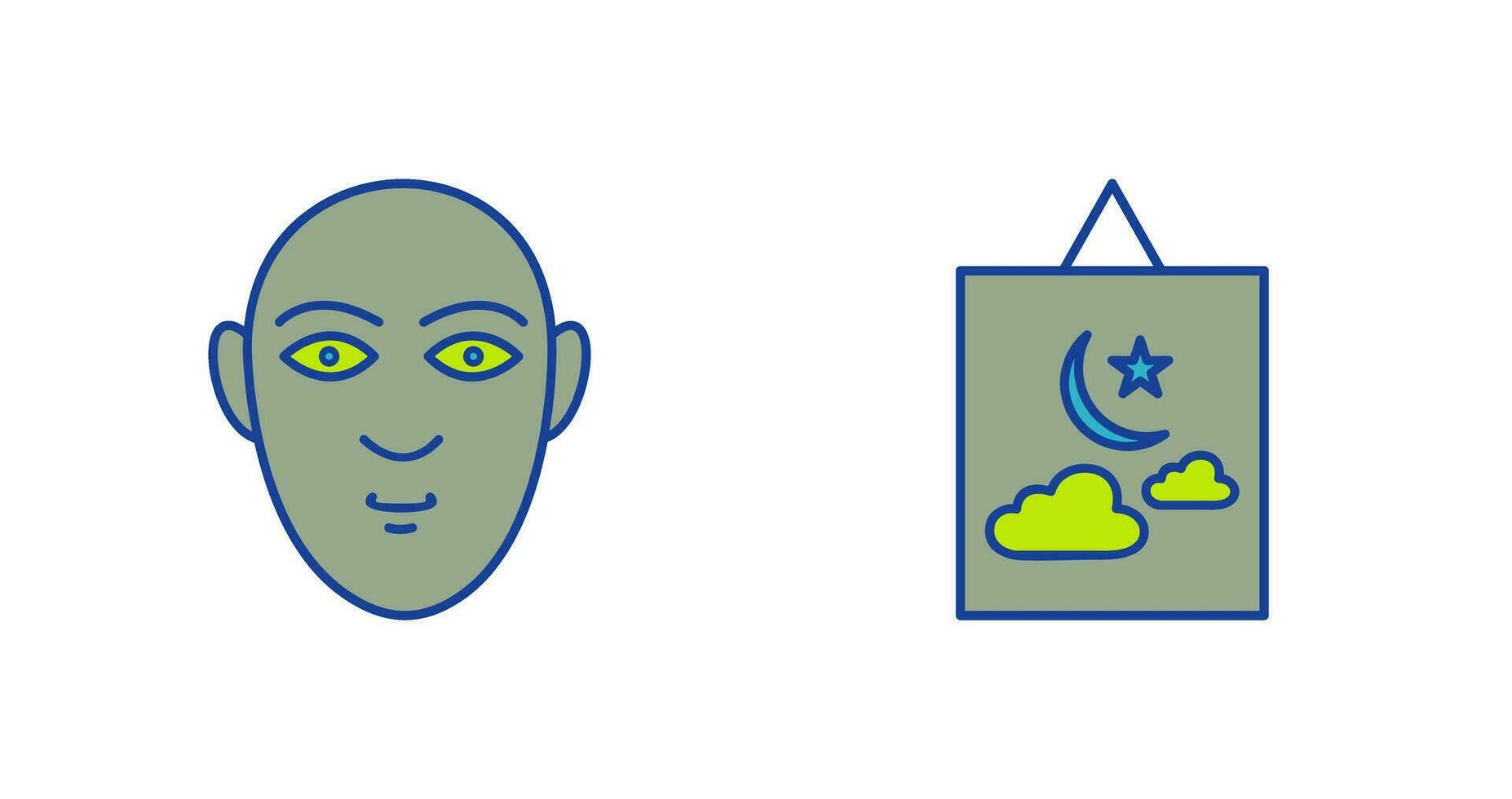 Human face and Hanging Icon vector