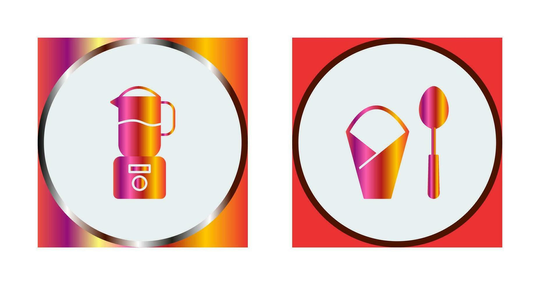 blender and spoon  Icon vector