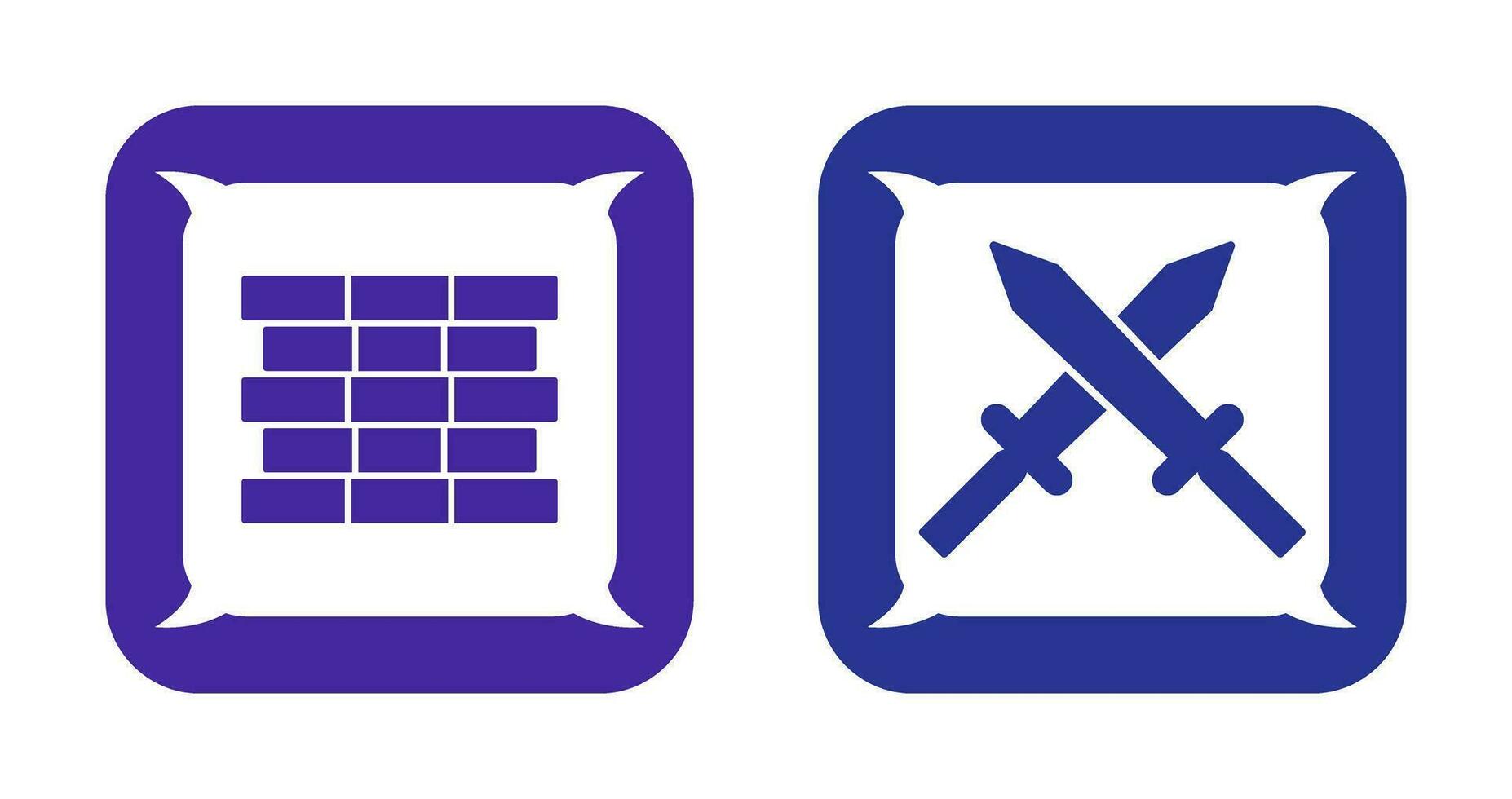 Bricks and Sword Icon vector