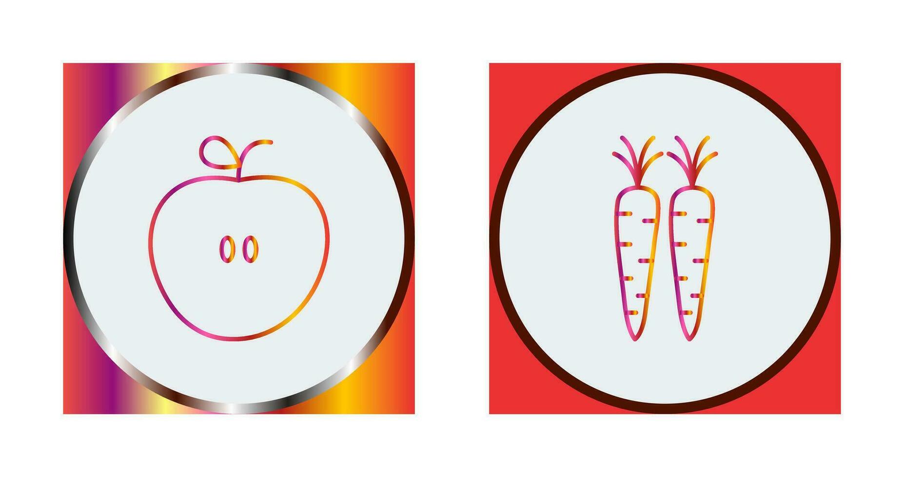 Apples and Carrots Icon vector