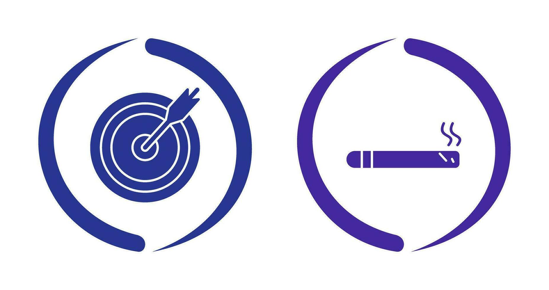 darts game and cigar Icon vector