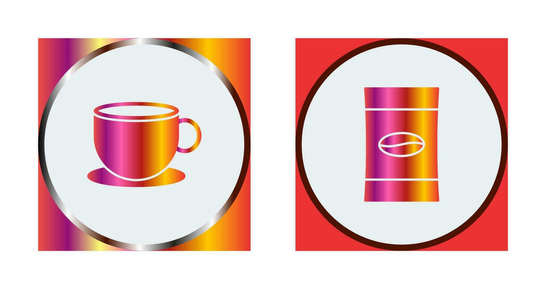 tea and coffee packet Icon vector