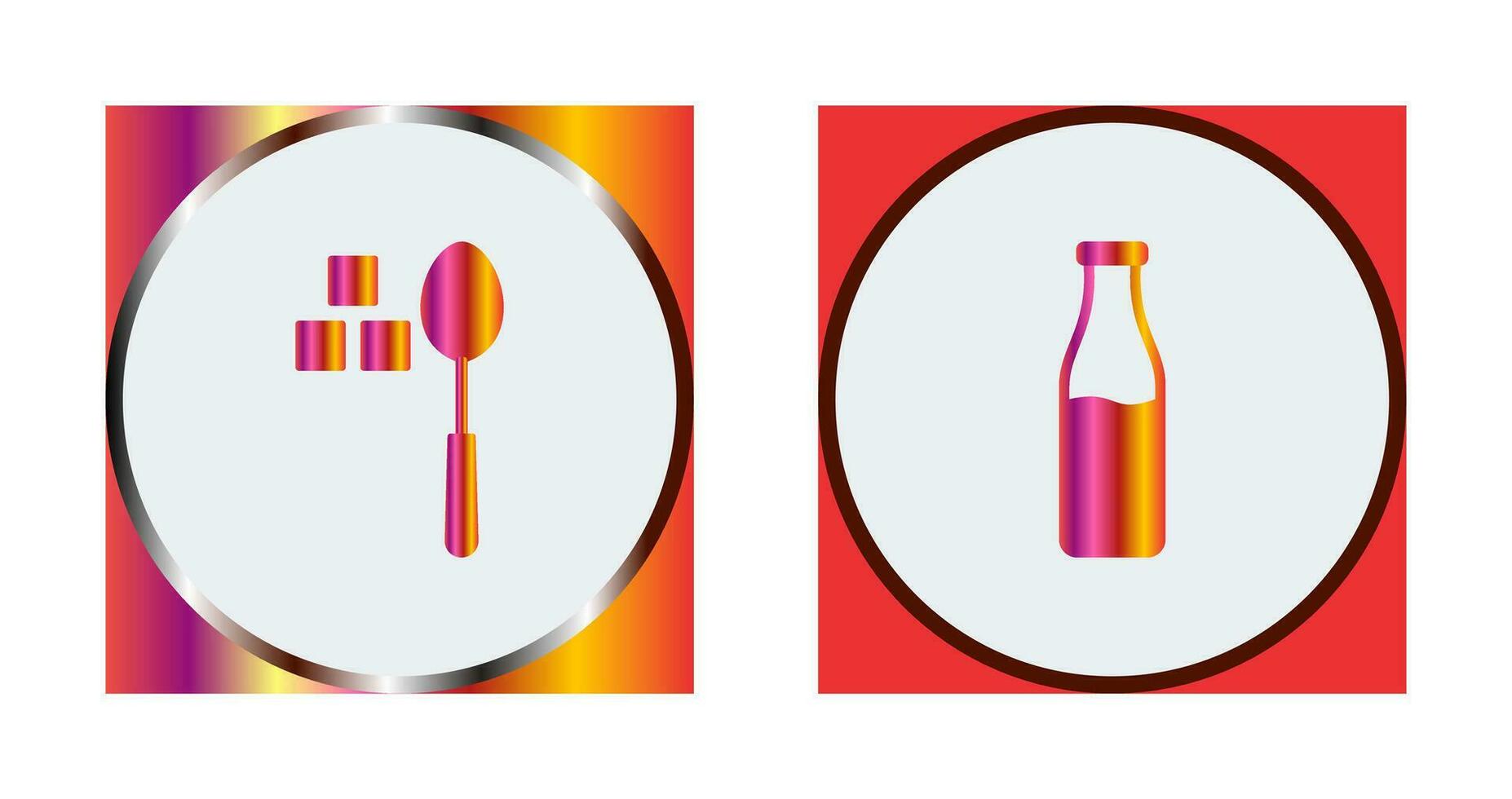 sugar and Milk bottle  Icon vector