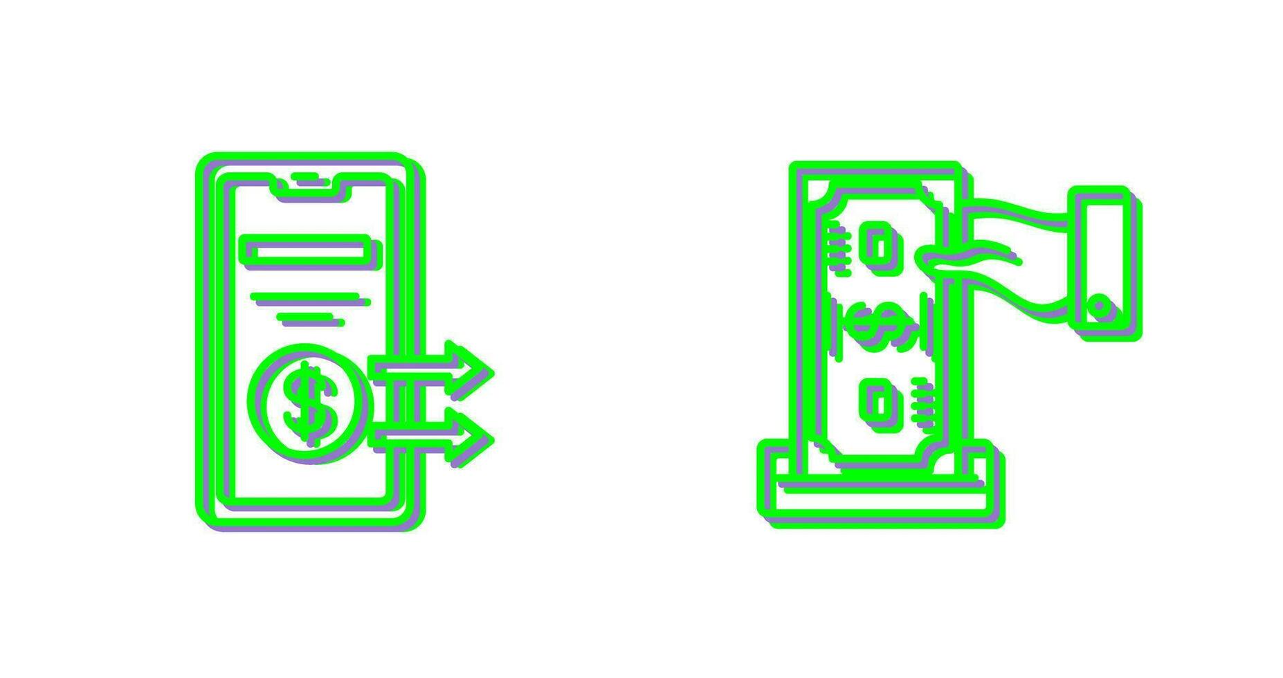 Deposit and Transfer Icon vector