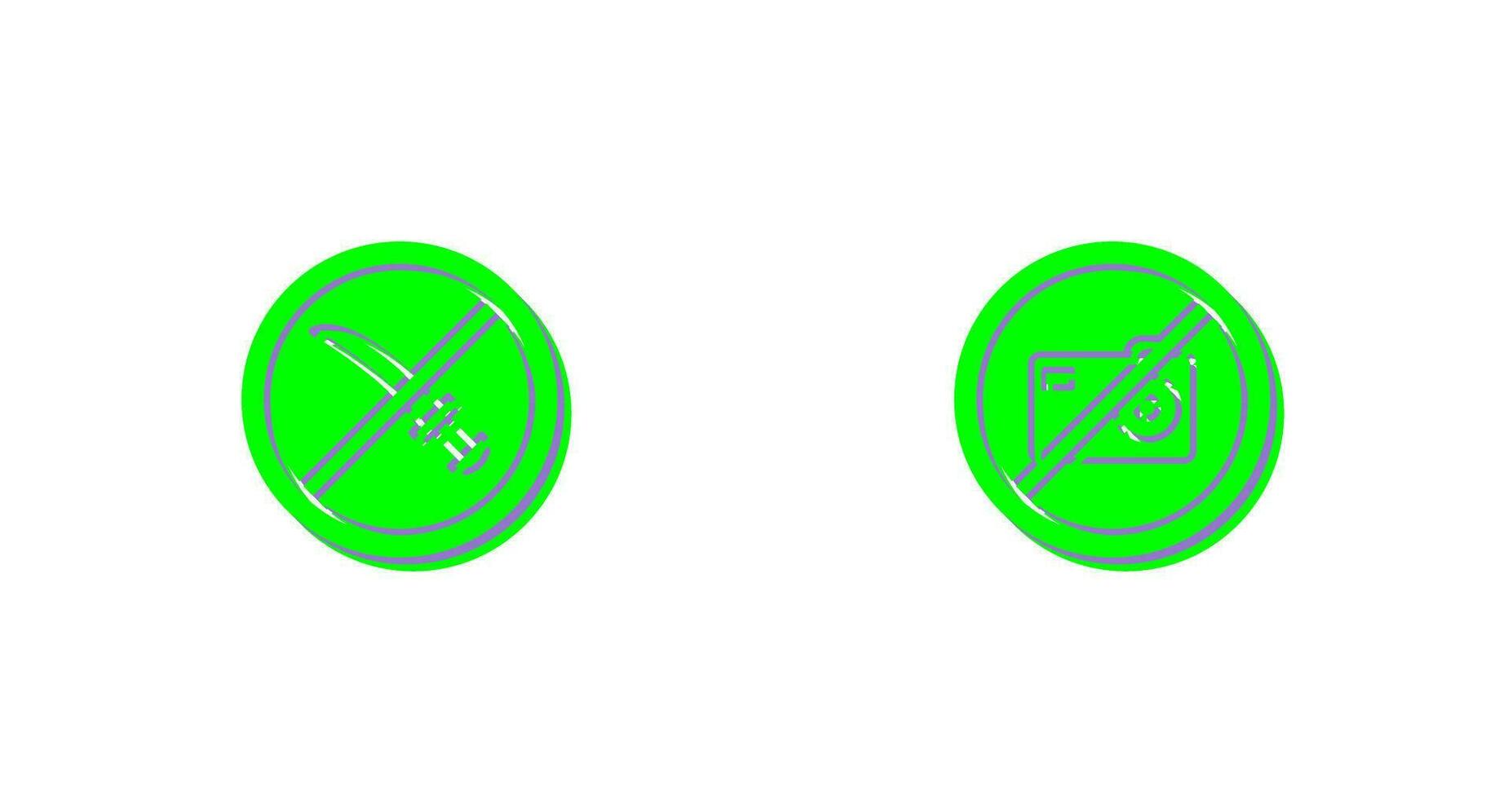 no weapons and no pictures  Icon vector