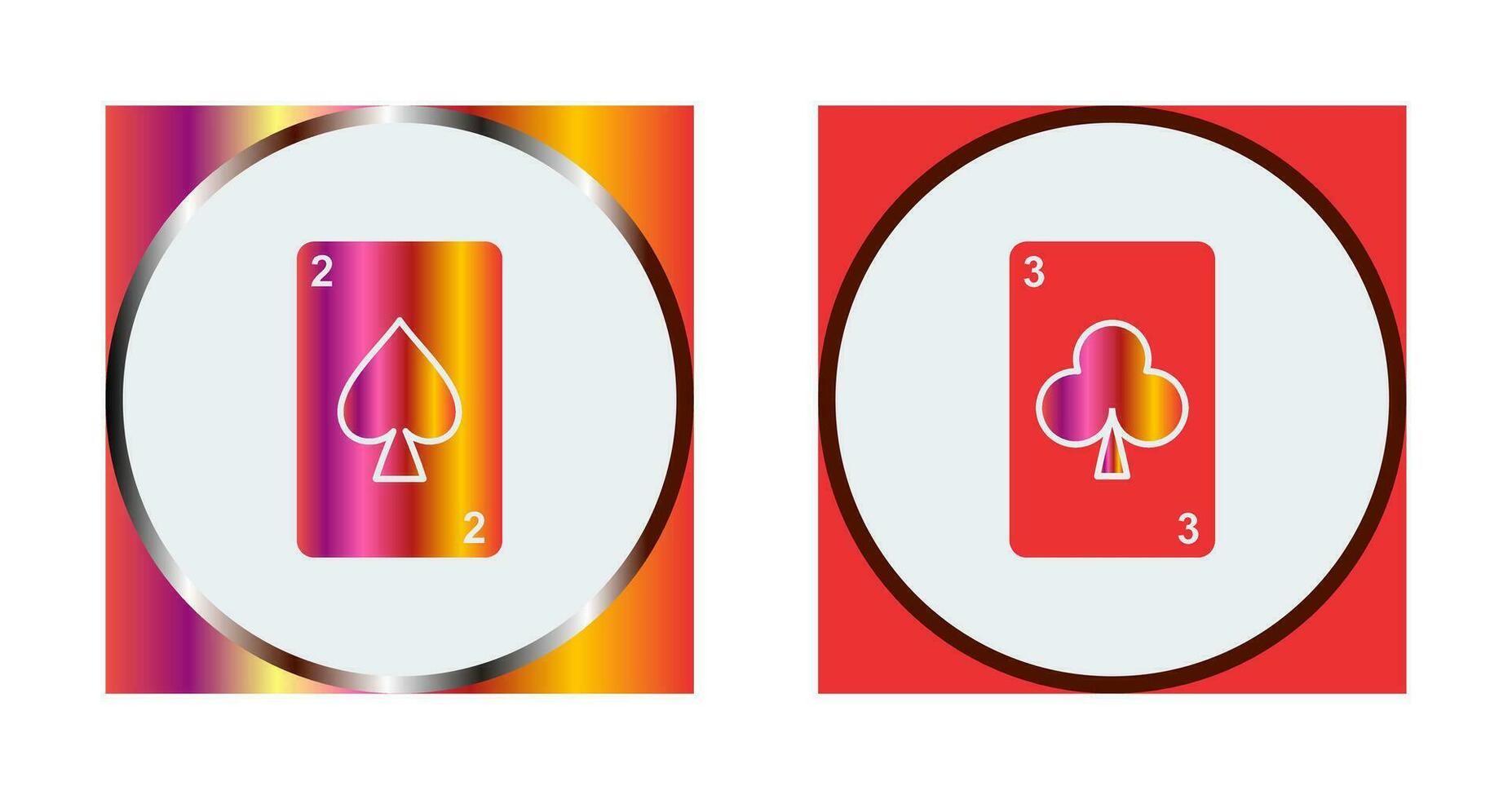 spades cards and clubs card Icon vector