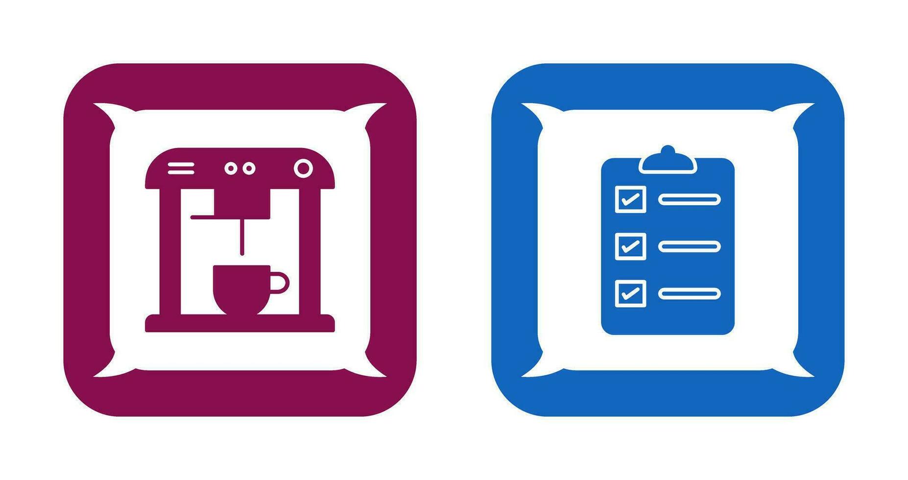 coffee machine and order list Icon vector