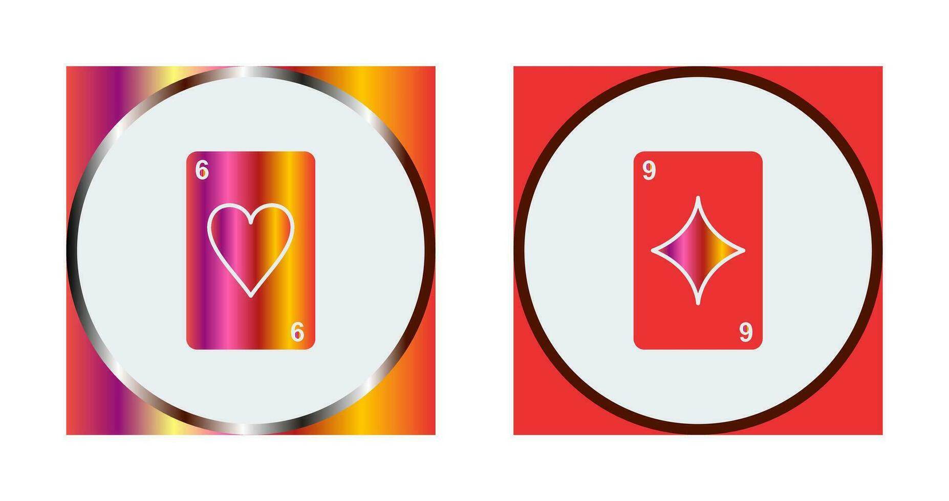 heart cards and diamonds card Icon vector