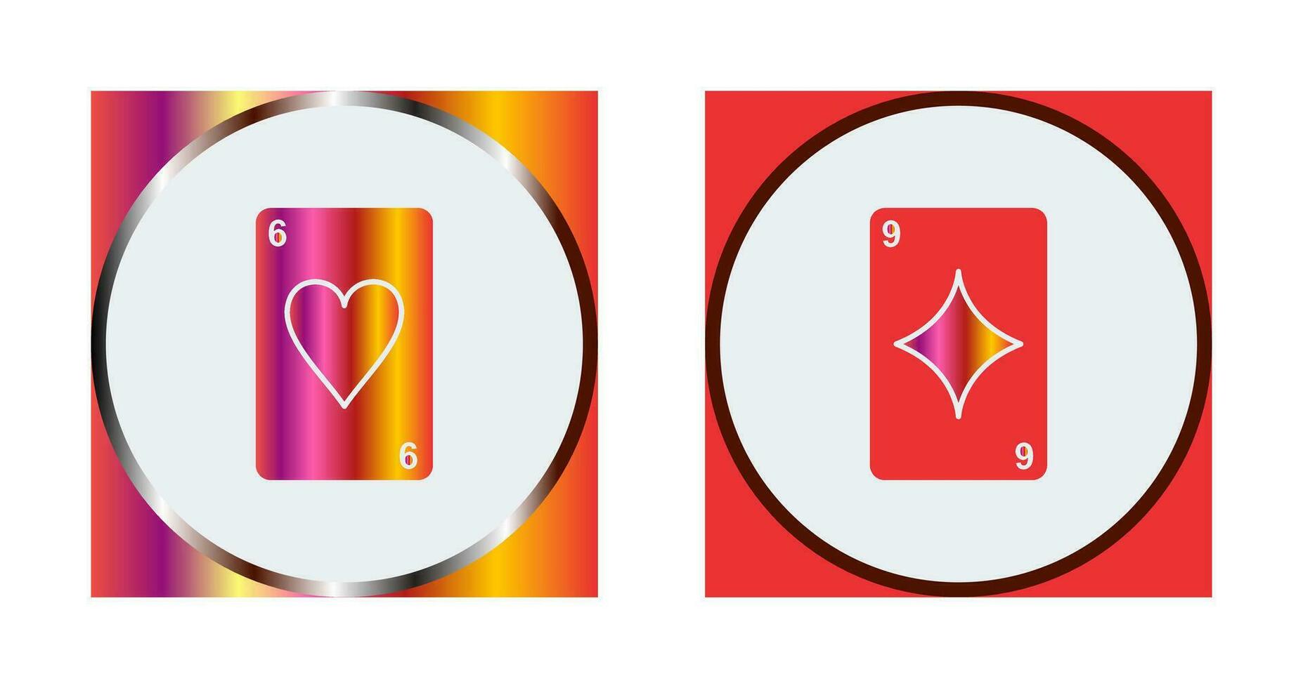 heart cards and diamonds card Icon vector