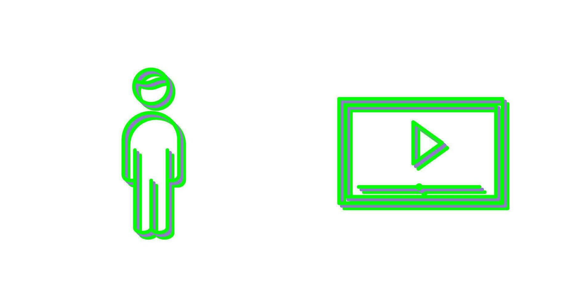 Videos Screening and Tourist Icon vector