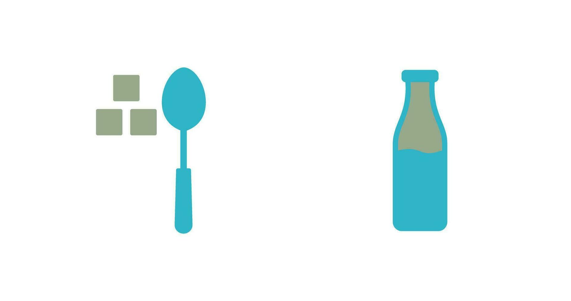 sugar and Milk bottle  Icon vector