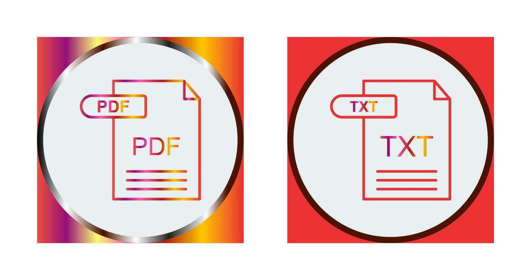 PDF and TXT Icon vector