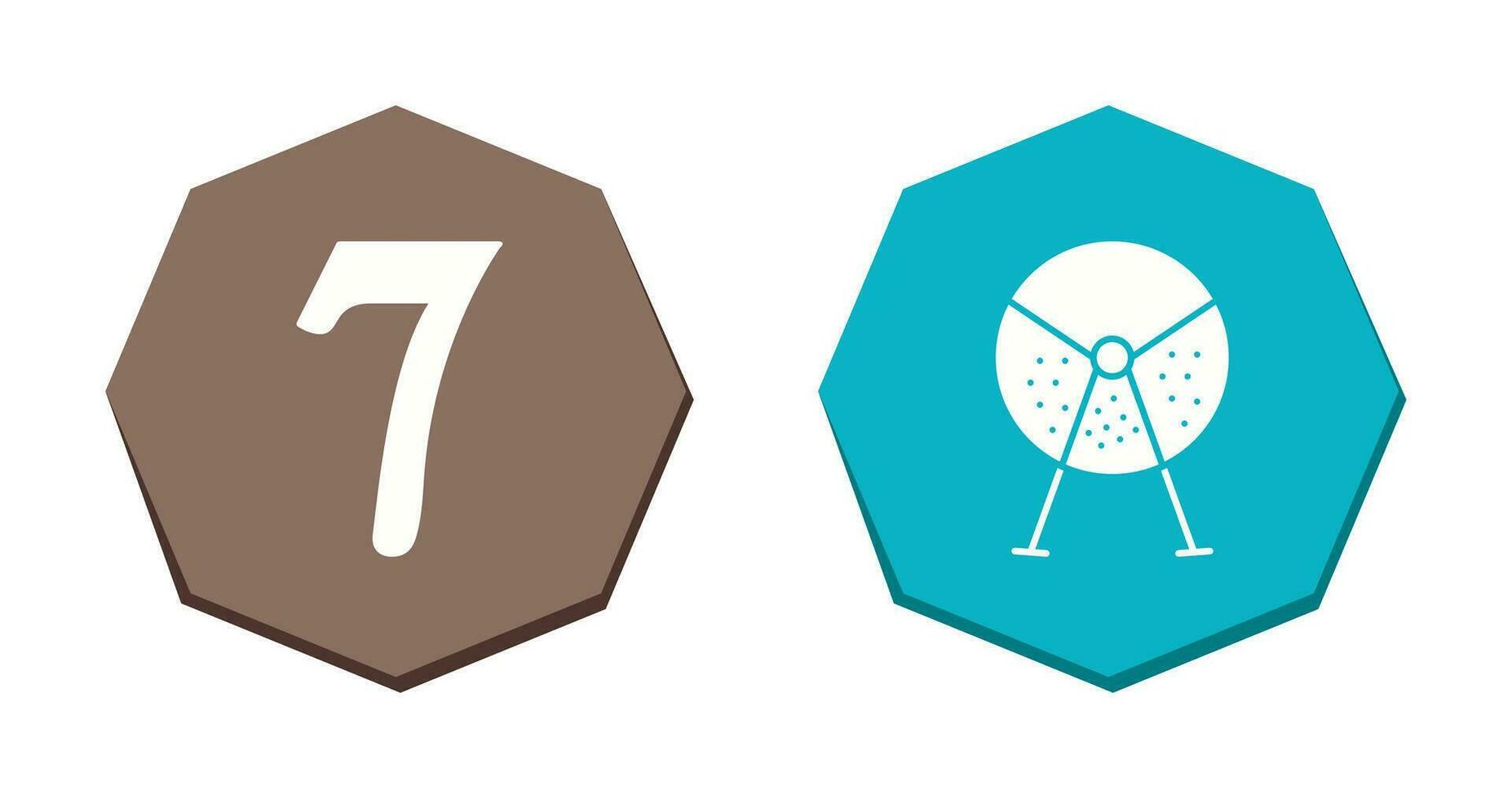 number sevens and lottery machine  Icon vector