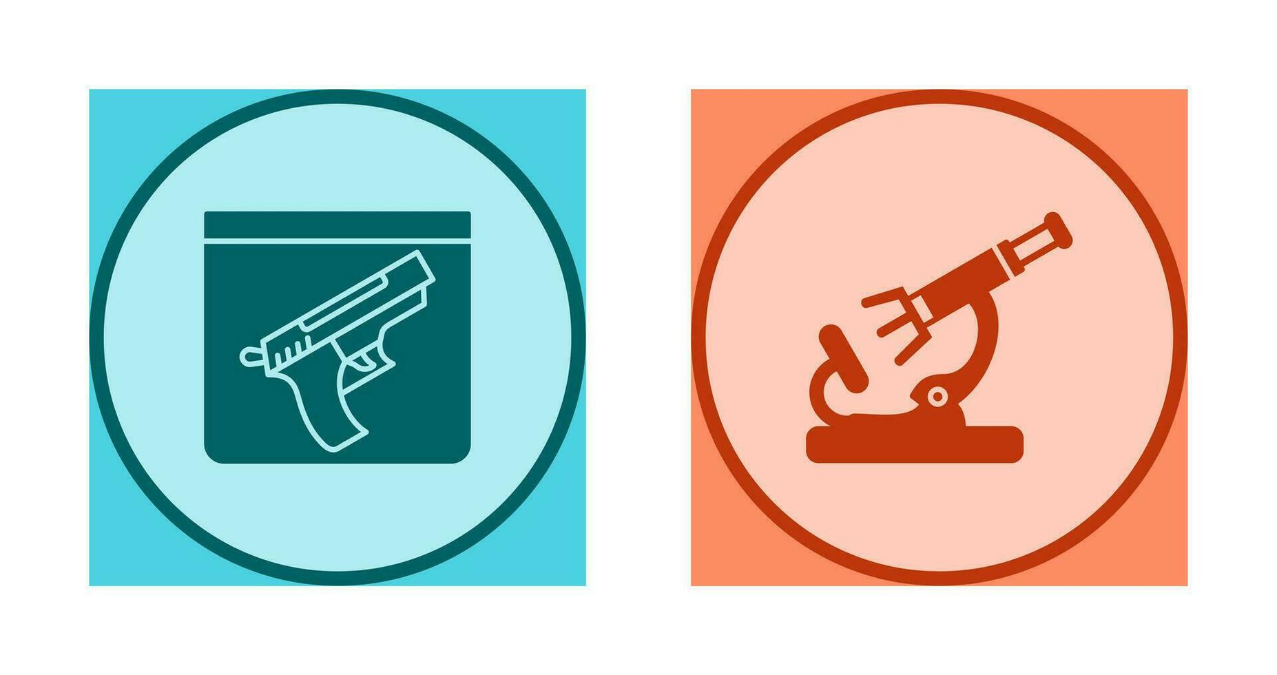 Evidence and Microscope Icon vector