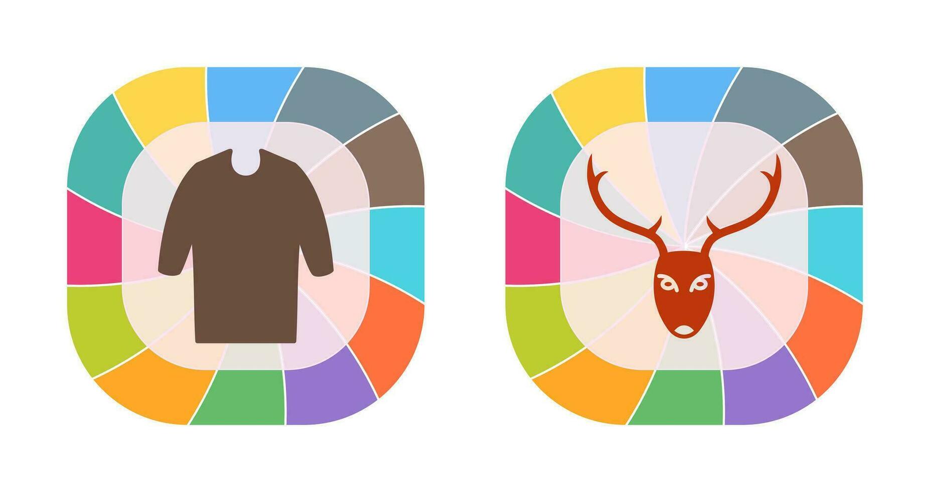 casual camisa y animal icono vector