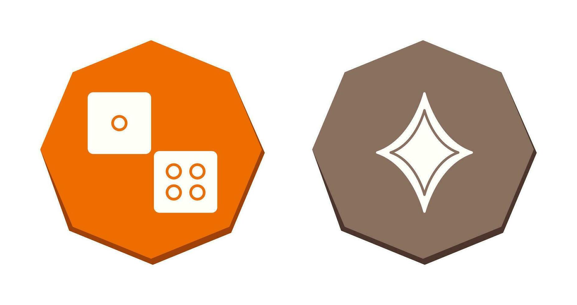 dice and diamond and  Icon vector