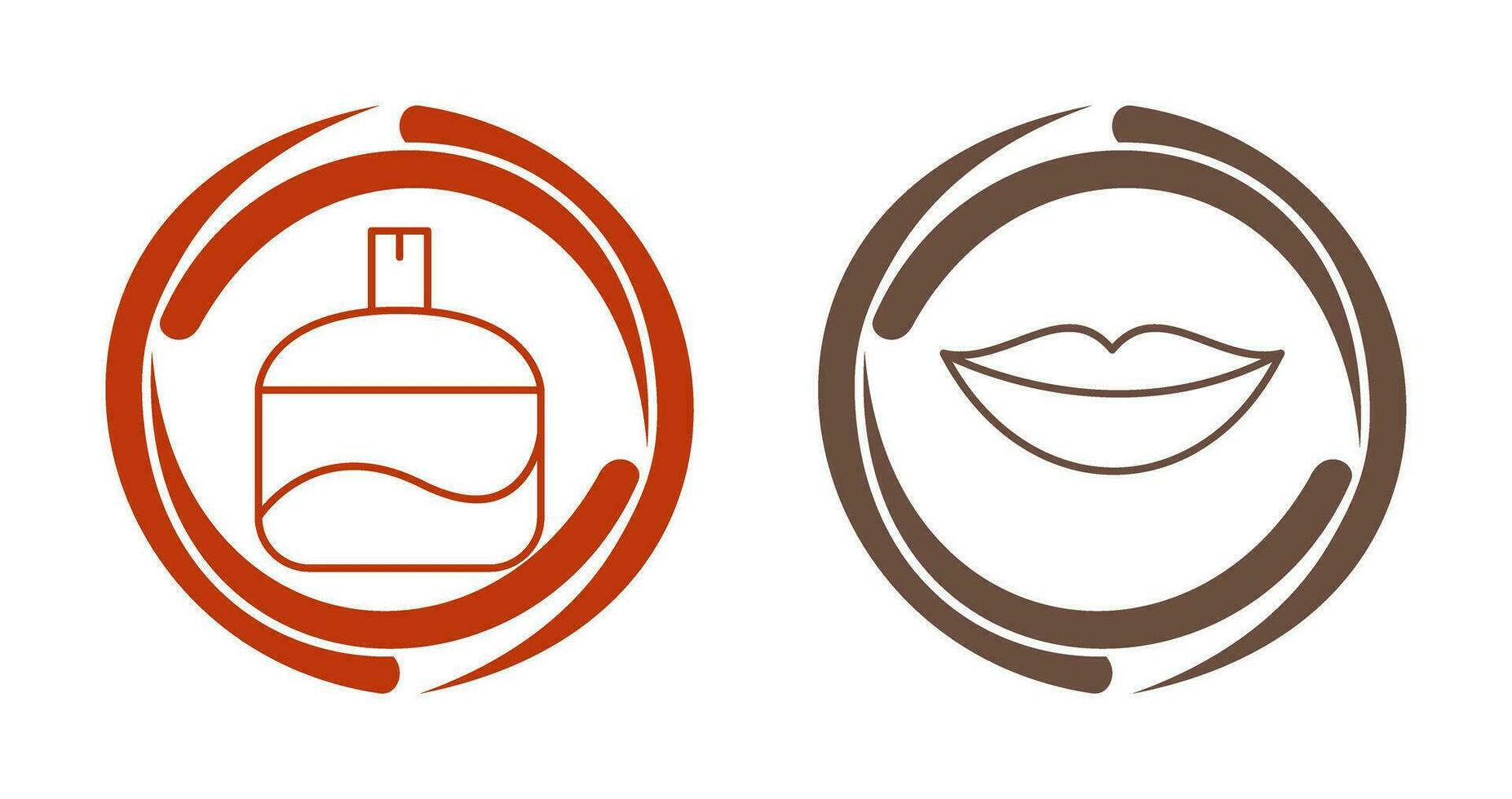 fragancia y labios icono vector