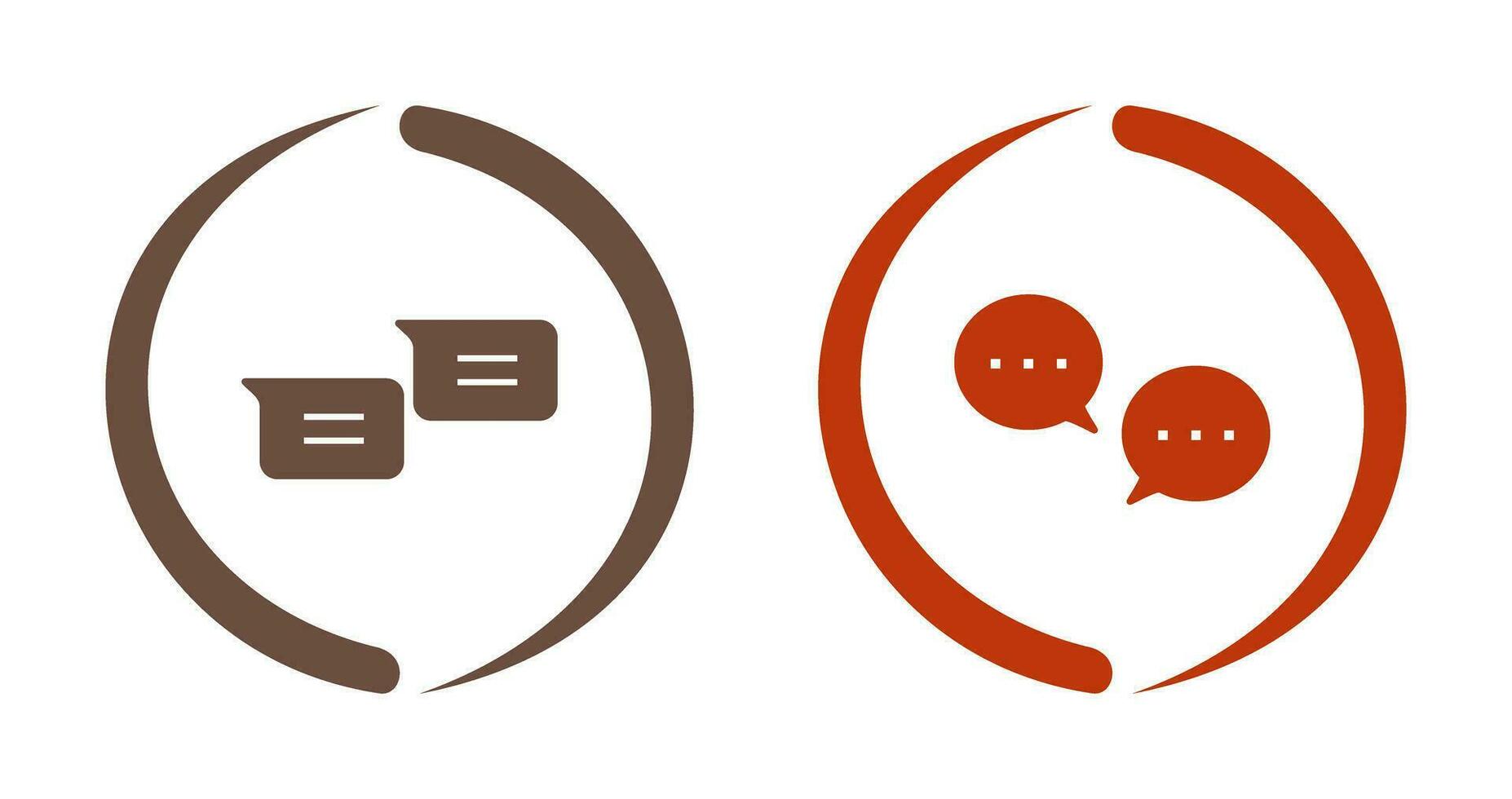 messages and conversation bubbles Icon vector