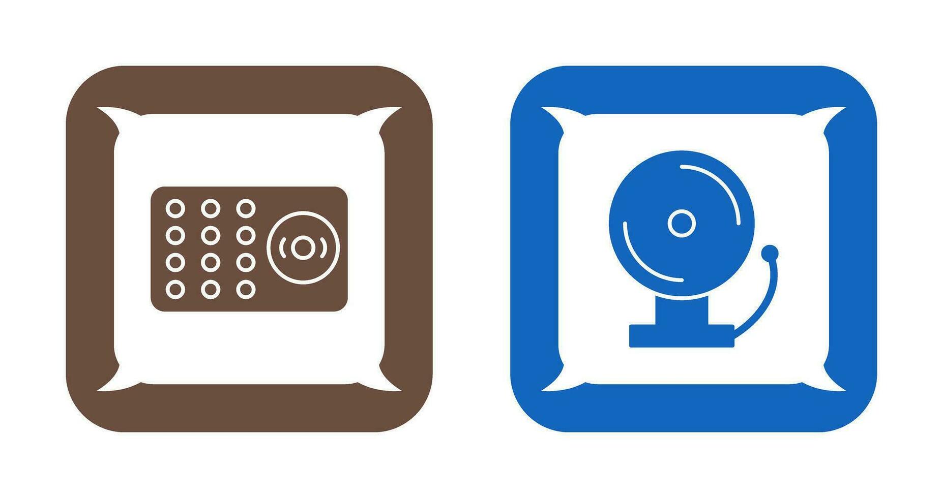 ring alarm and fire alarm  Icon vector