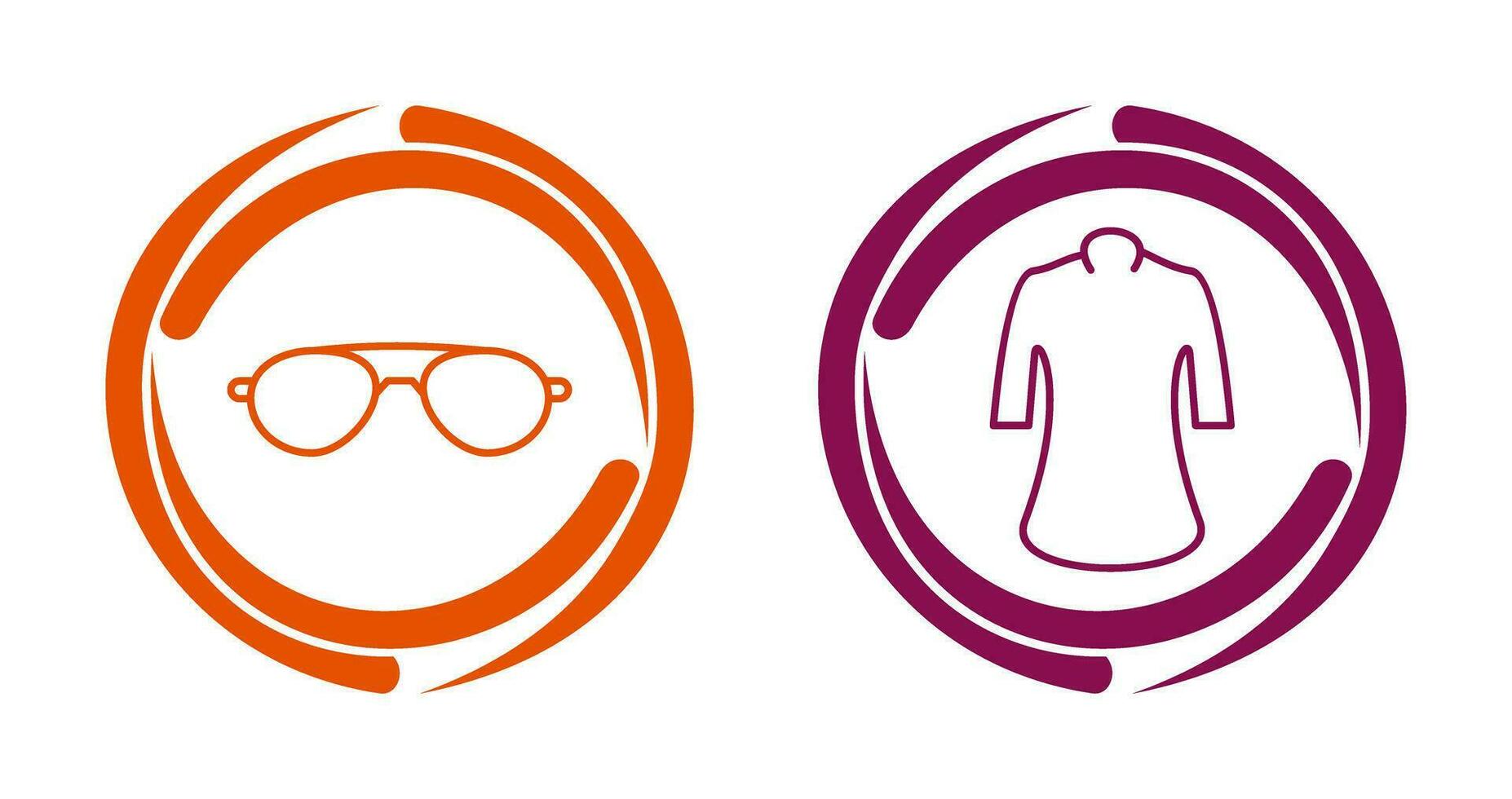 Ladies Shirt and Sunglasses Icon vector