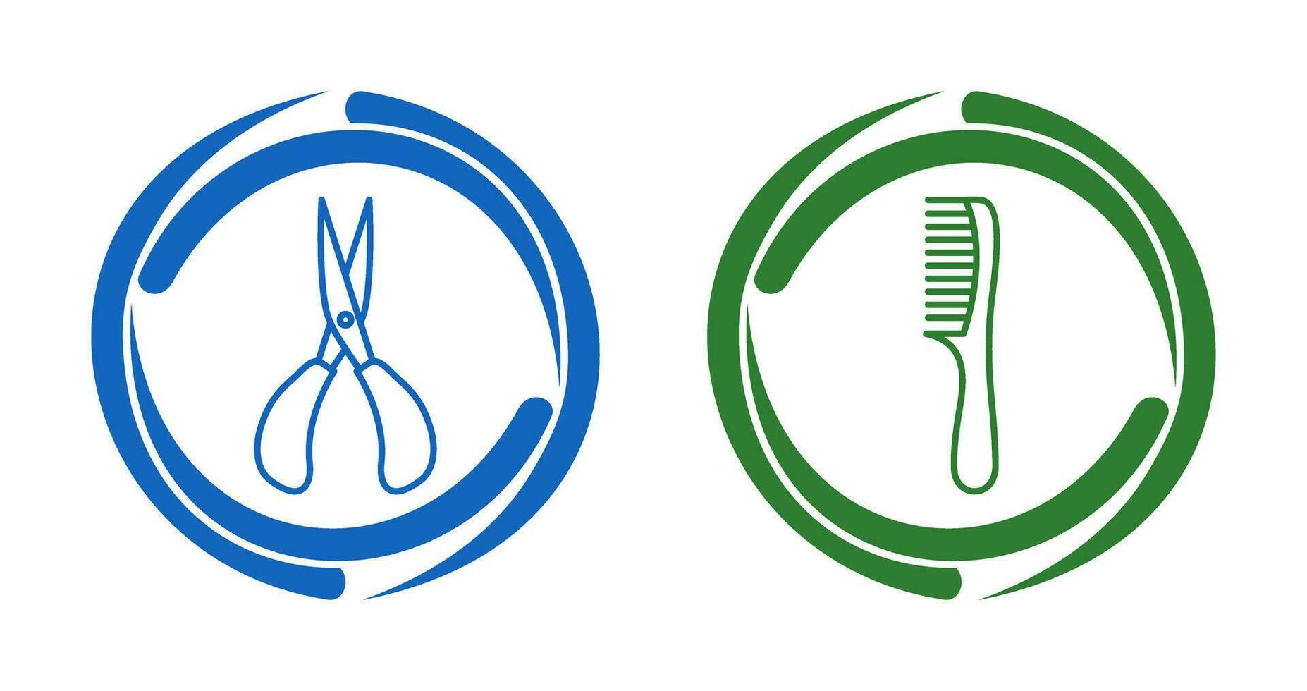 Scissor and Comb Icon vector