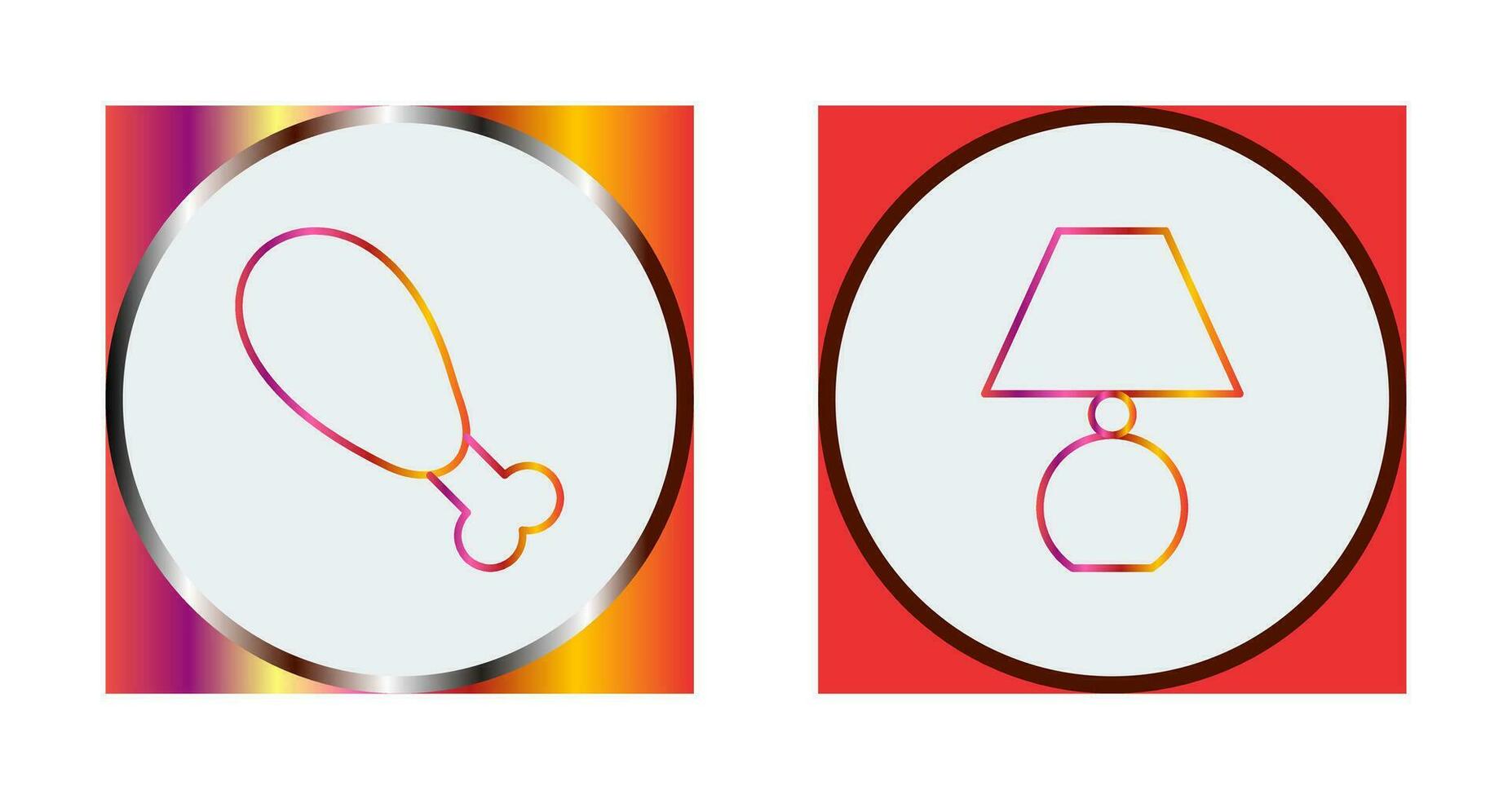 Leg and Lamp Icon vector
