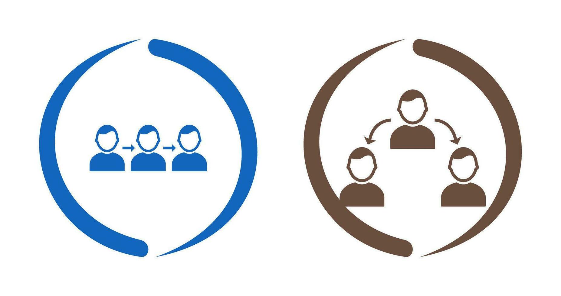 link and connected profiles Icon vector