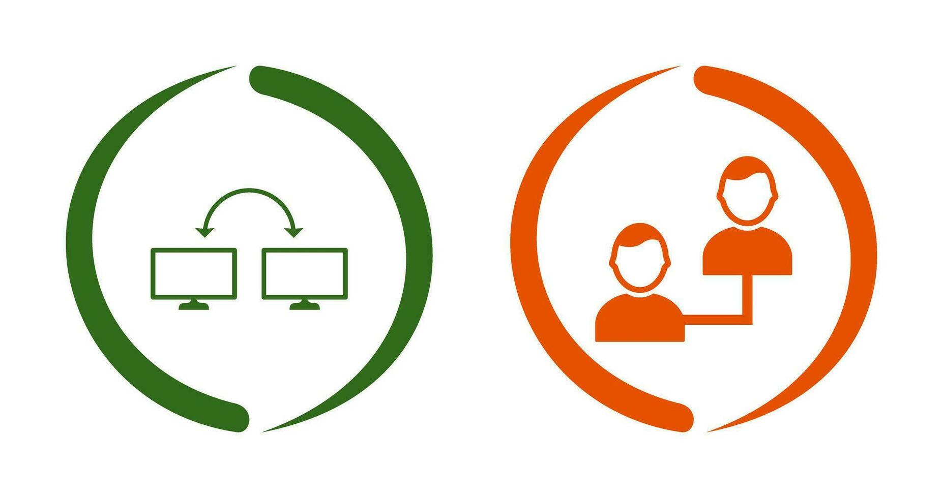 connected systems and connected profiles  Icon vector