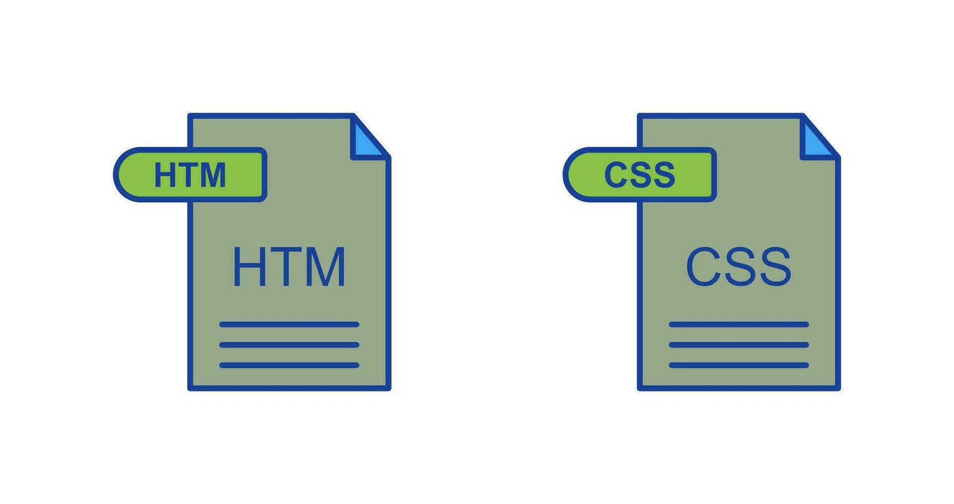 HTM and CSS Icon vector