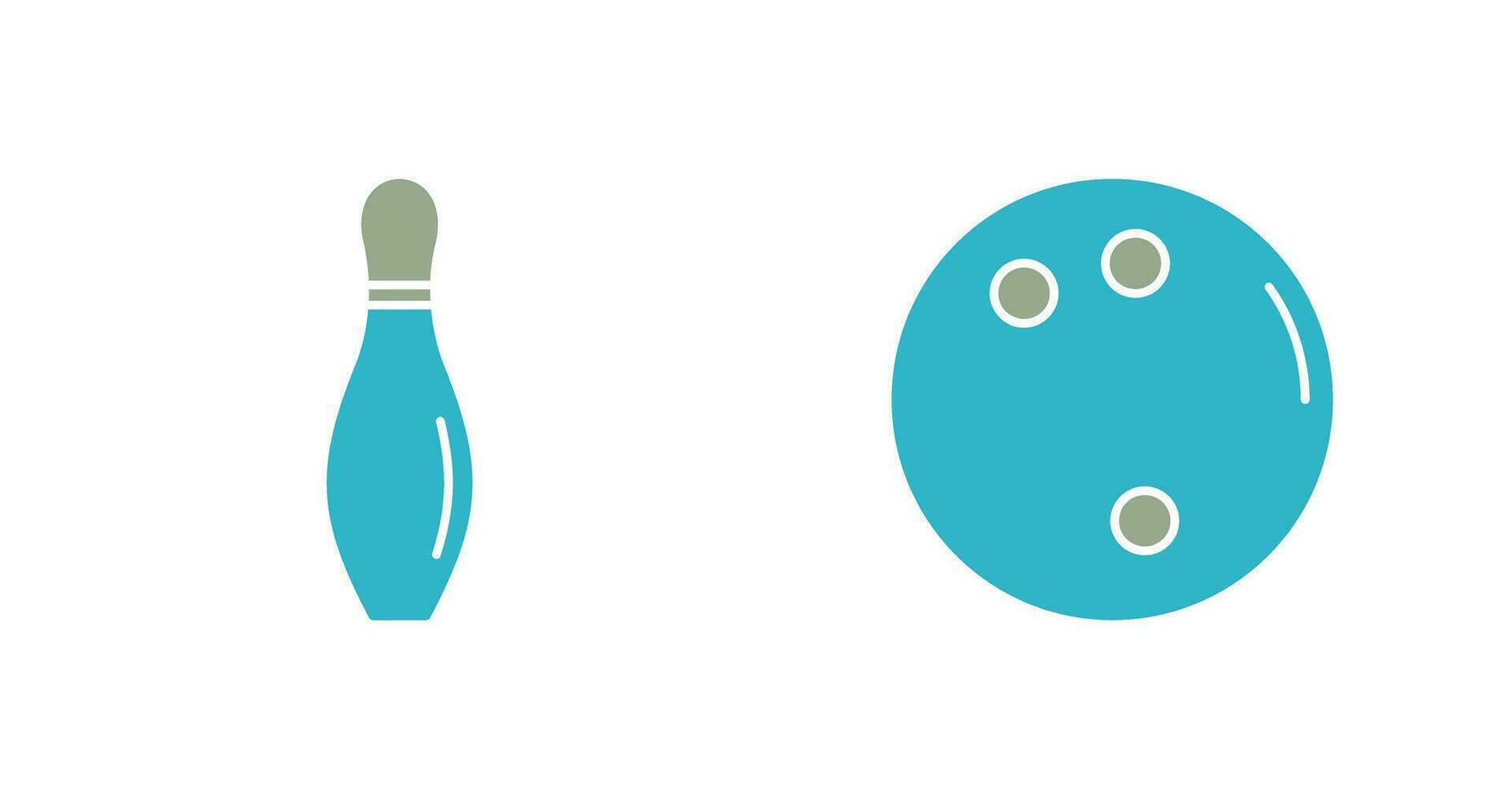 bowling pin and bowling ball Icon vector