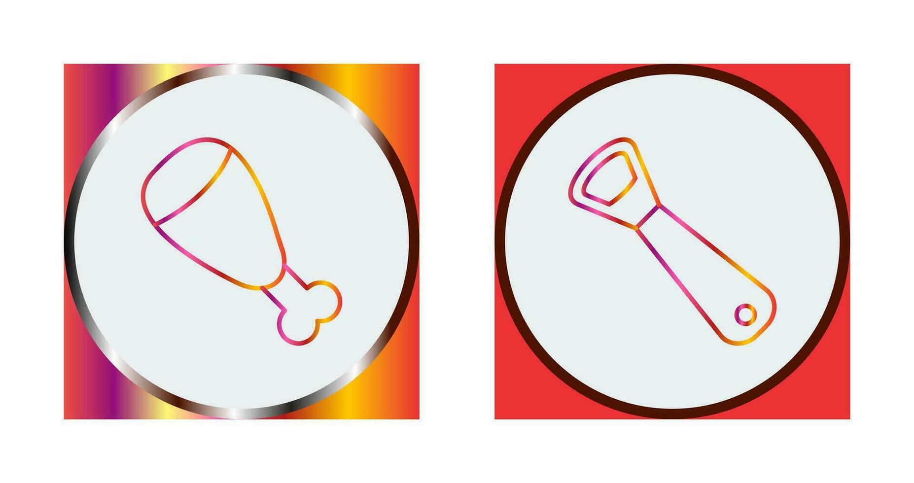 Cooked Ham and utensil Icon vector