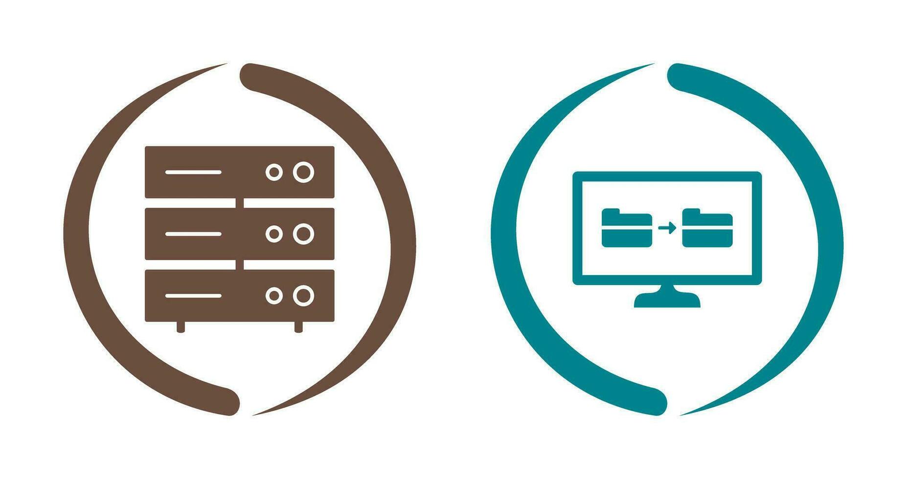 server network and File sharing  Icon vector