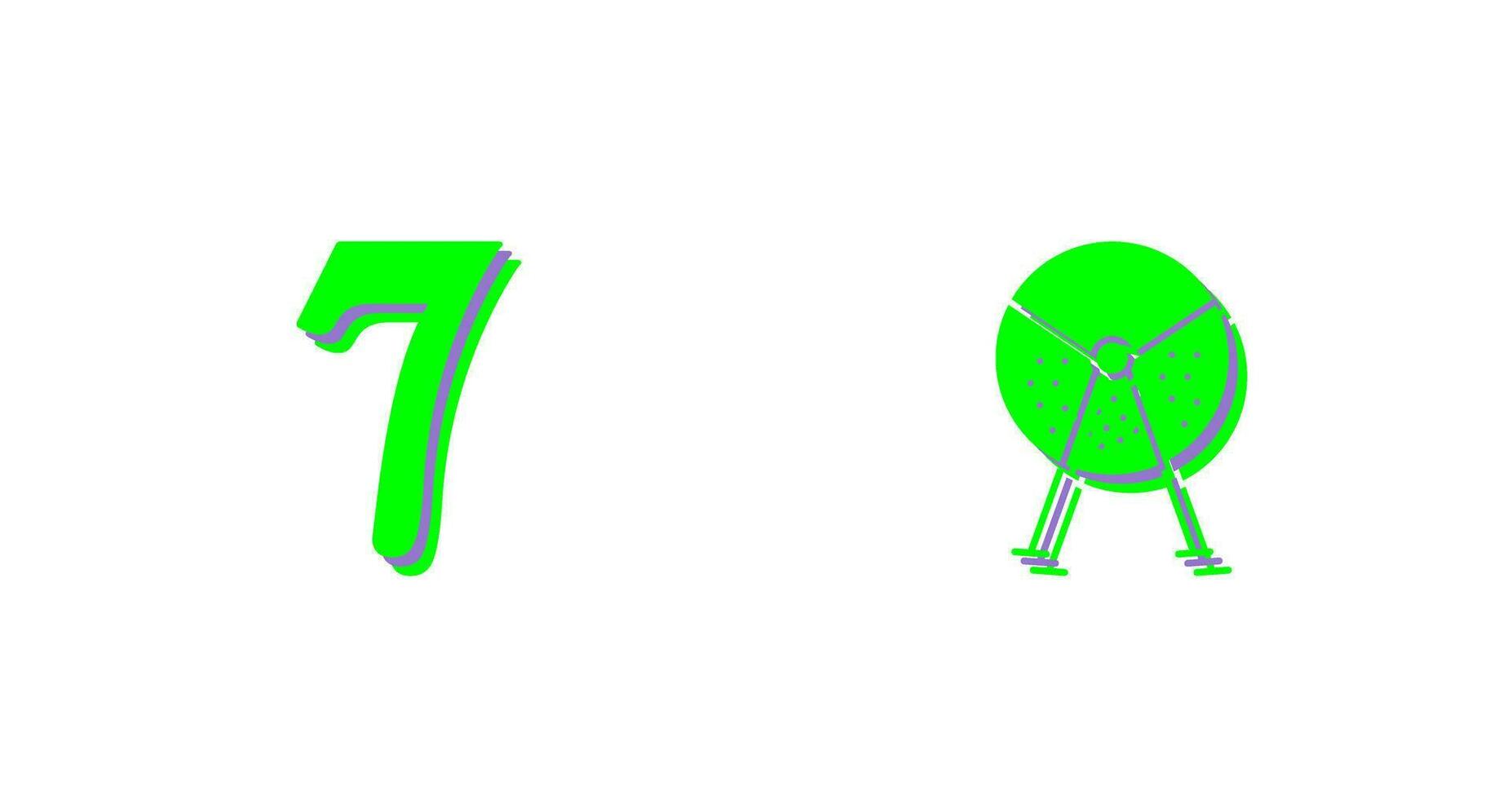 number sevens and lottery machine  Icon vector