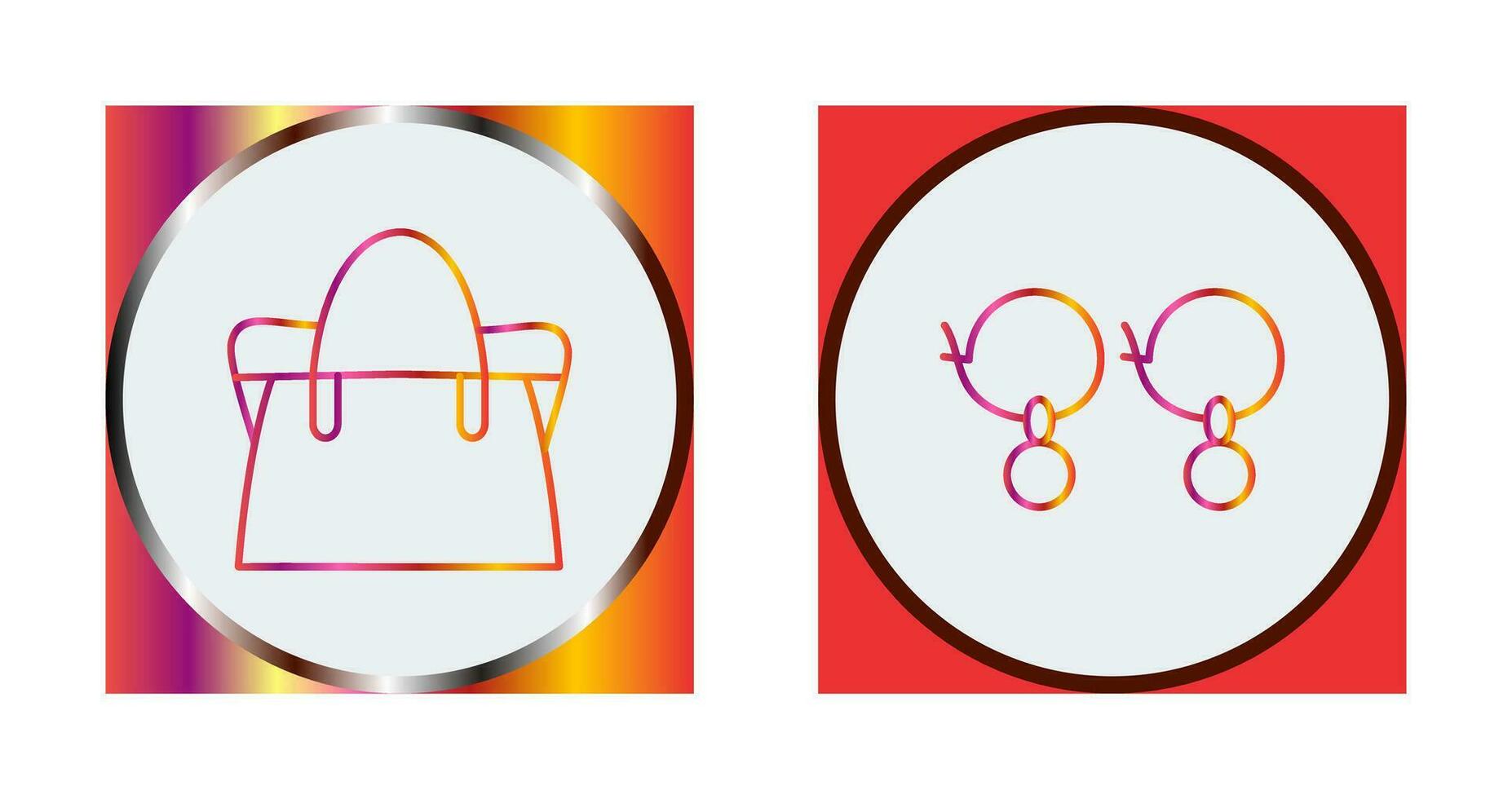 Bag and Earrings Icon vector