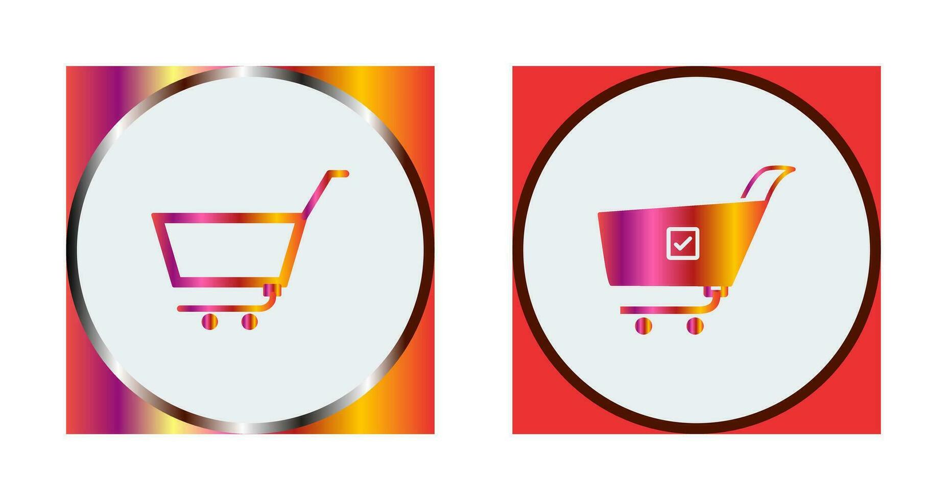 empty cart and confirm order  Icon vector