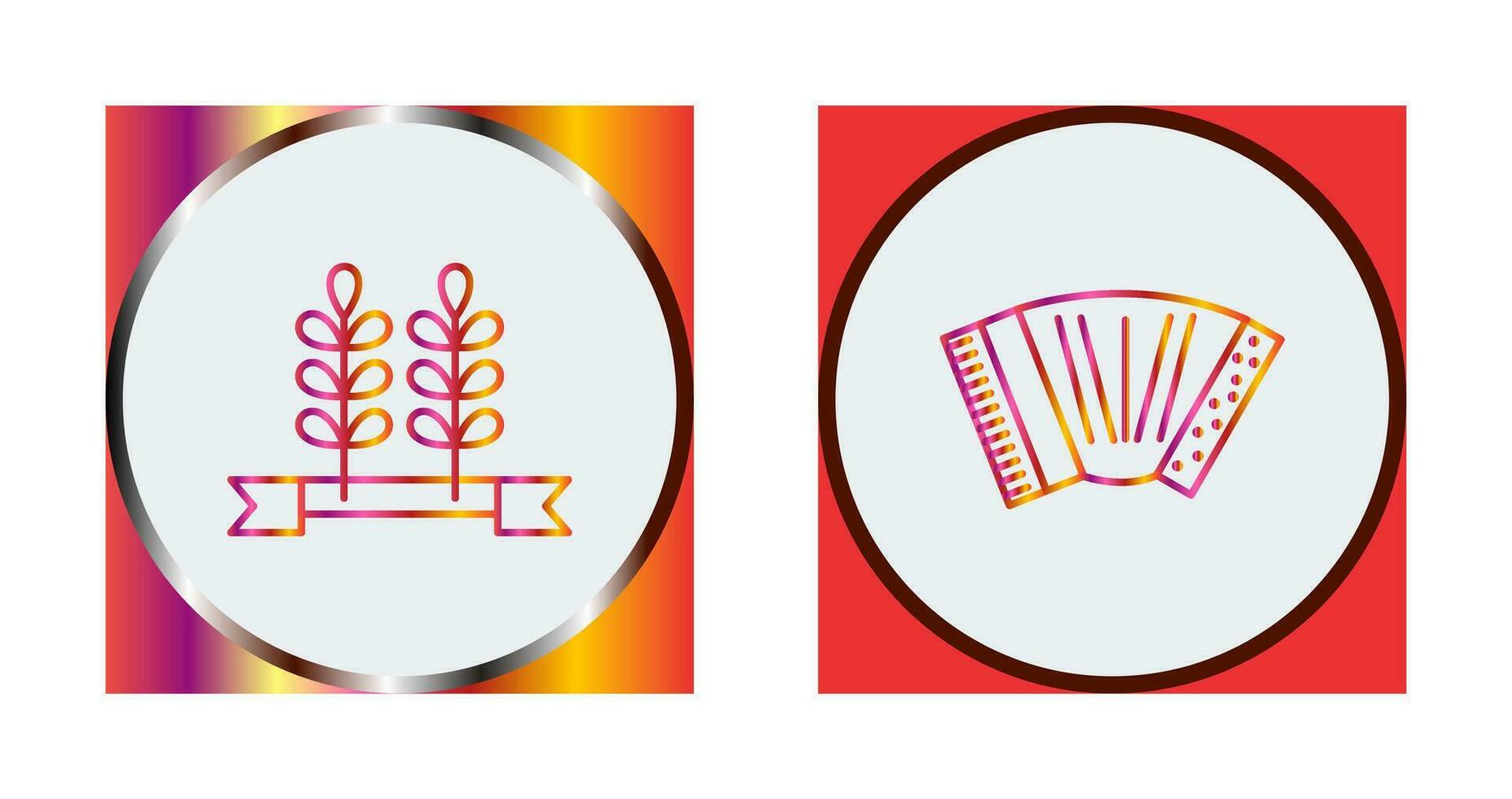 Accordion a d Wheat Icon vector