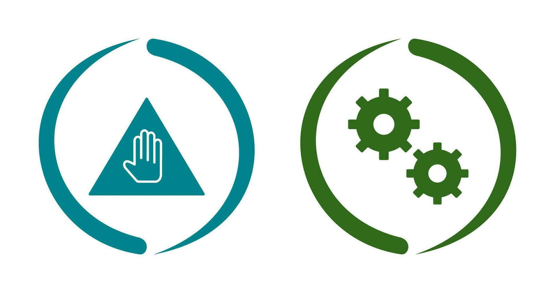 configurations and warning Icon vector