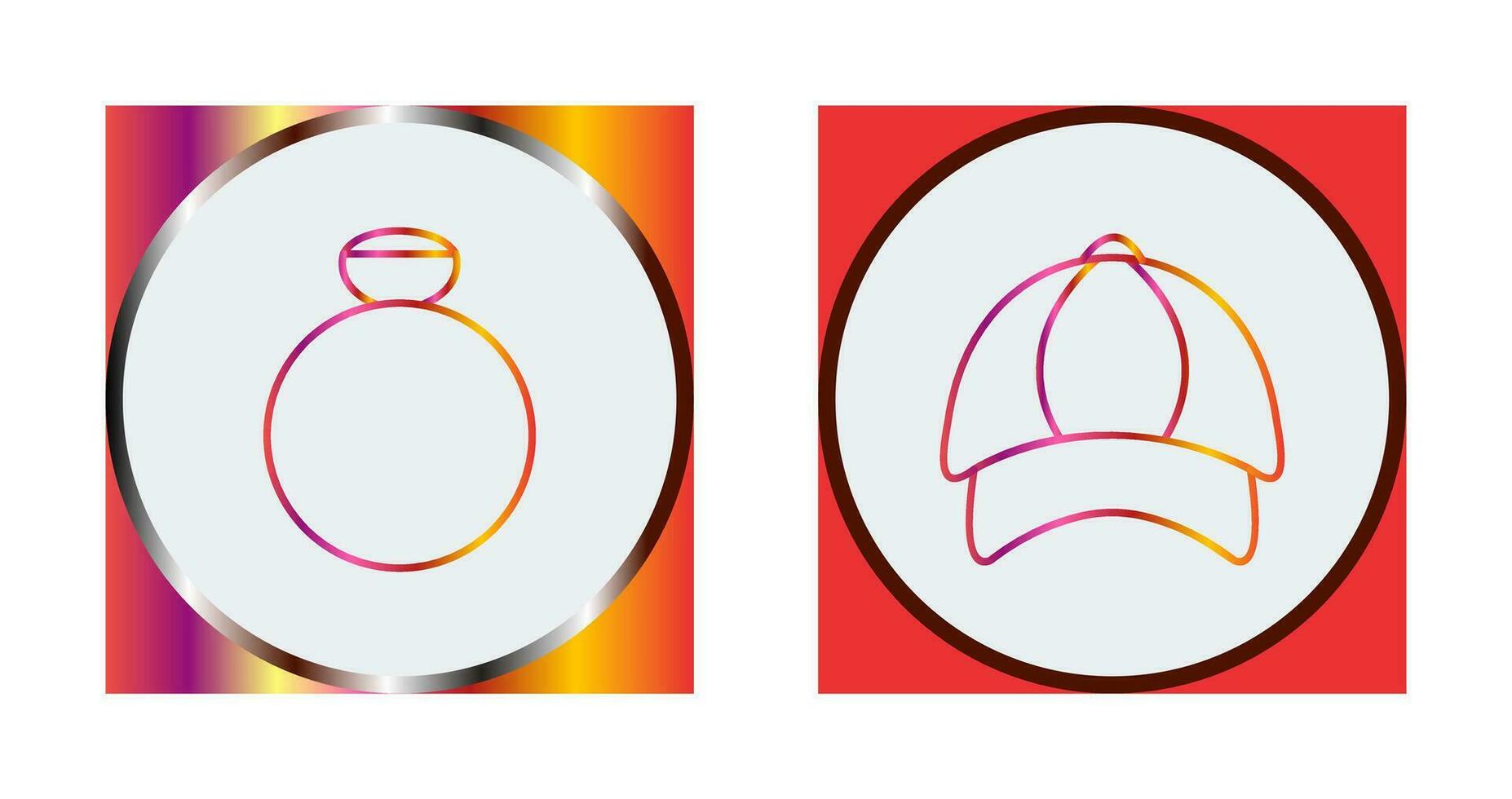 Ring and P Cap Icon vector
