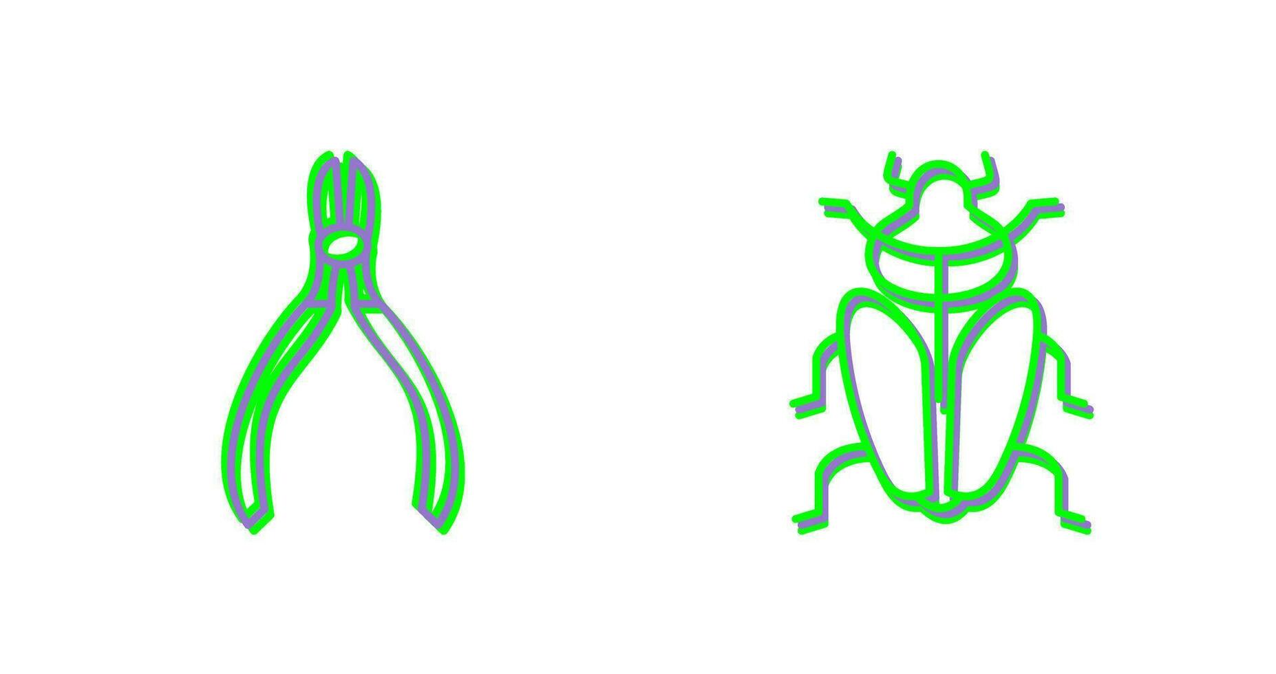 Cutter and Insect Icon vector