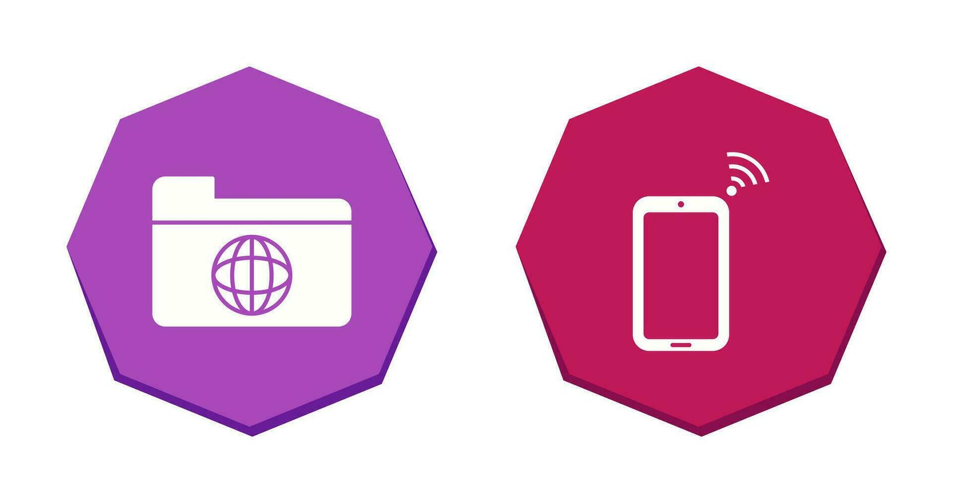 network folder and connected device Icon vector