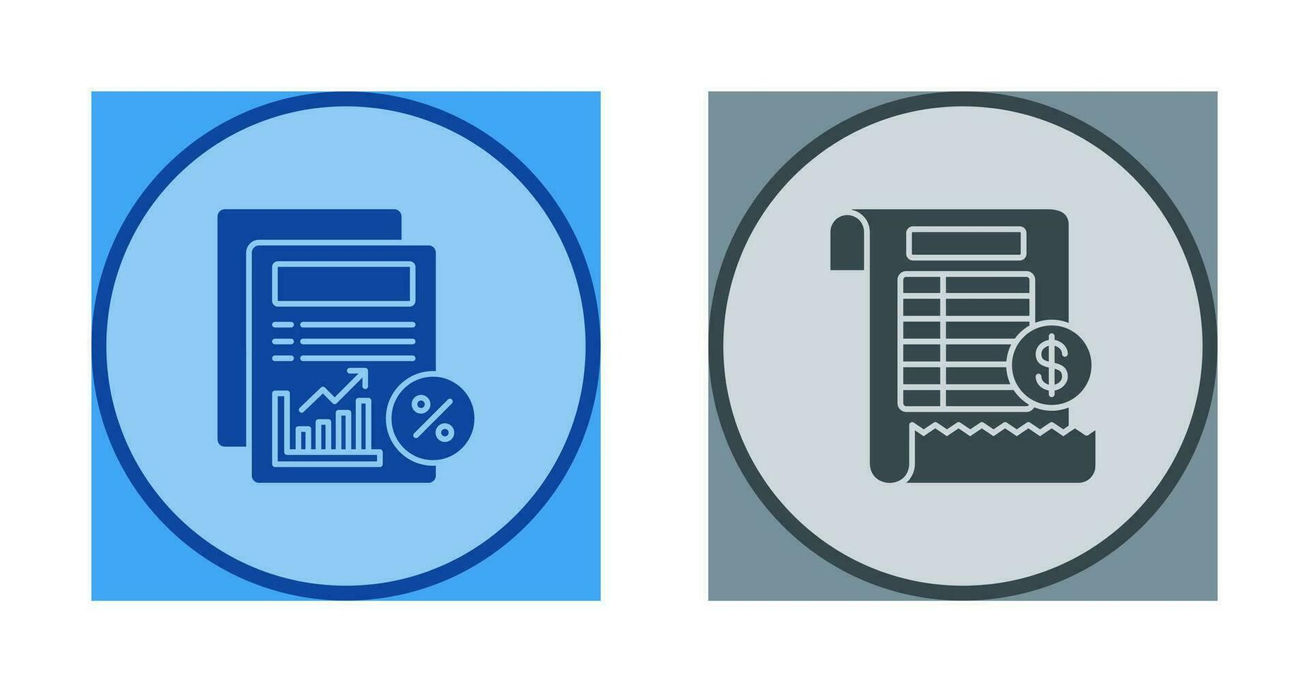 Report and Bill Icon vector