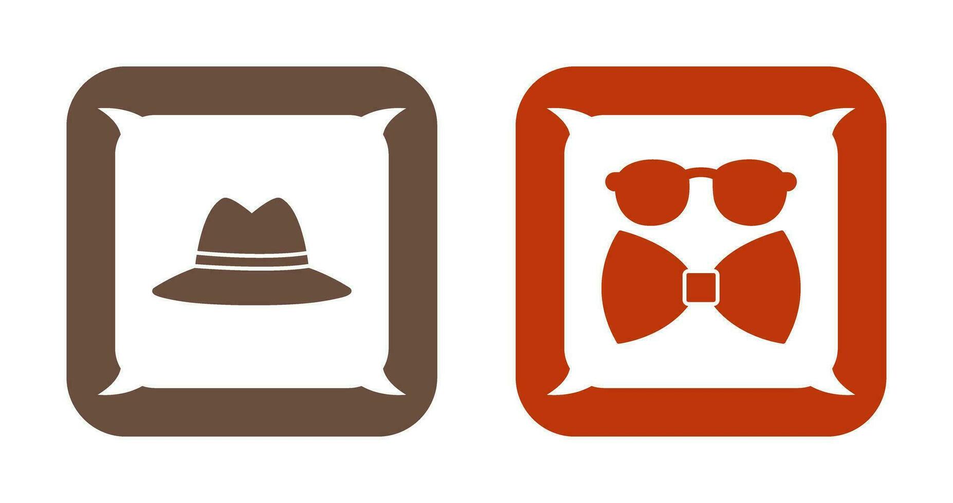 sombrero y hipster estilo icono vector