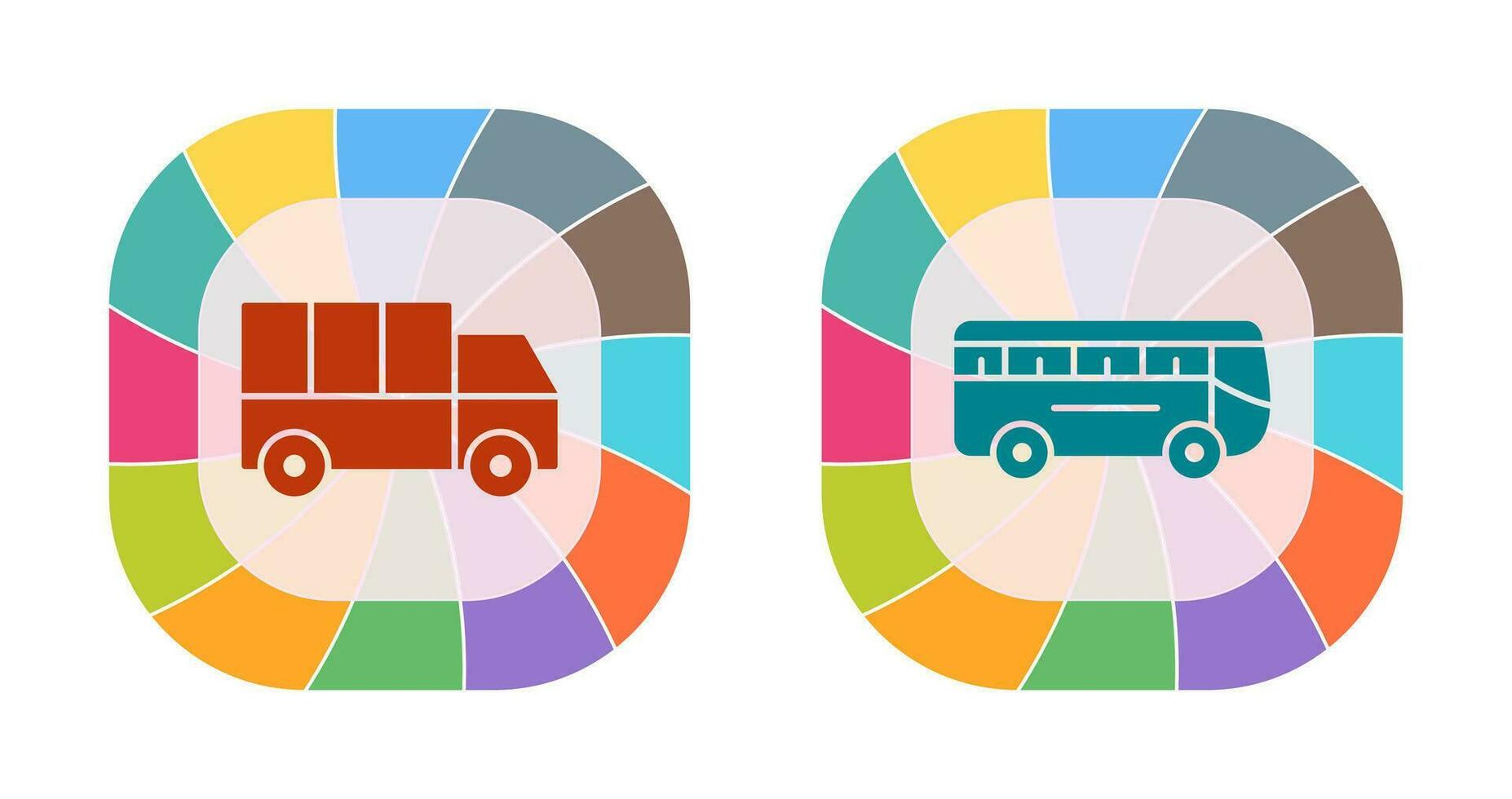 Truck and Bus Icon vector